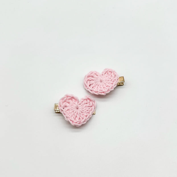 Love Heart Clips | Hand Crocheted