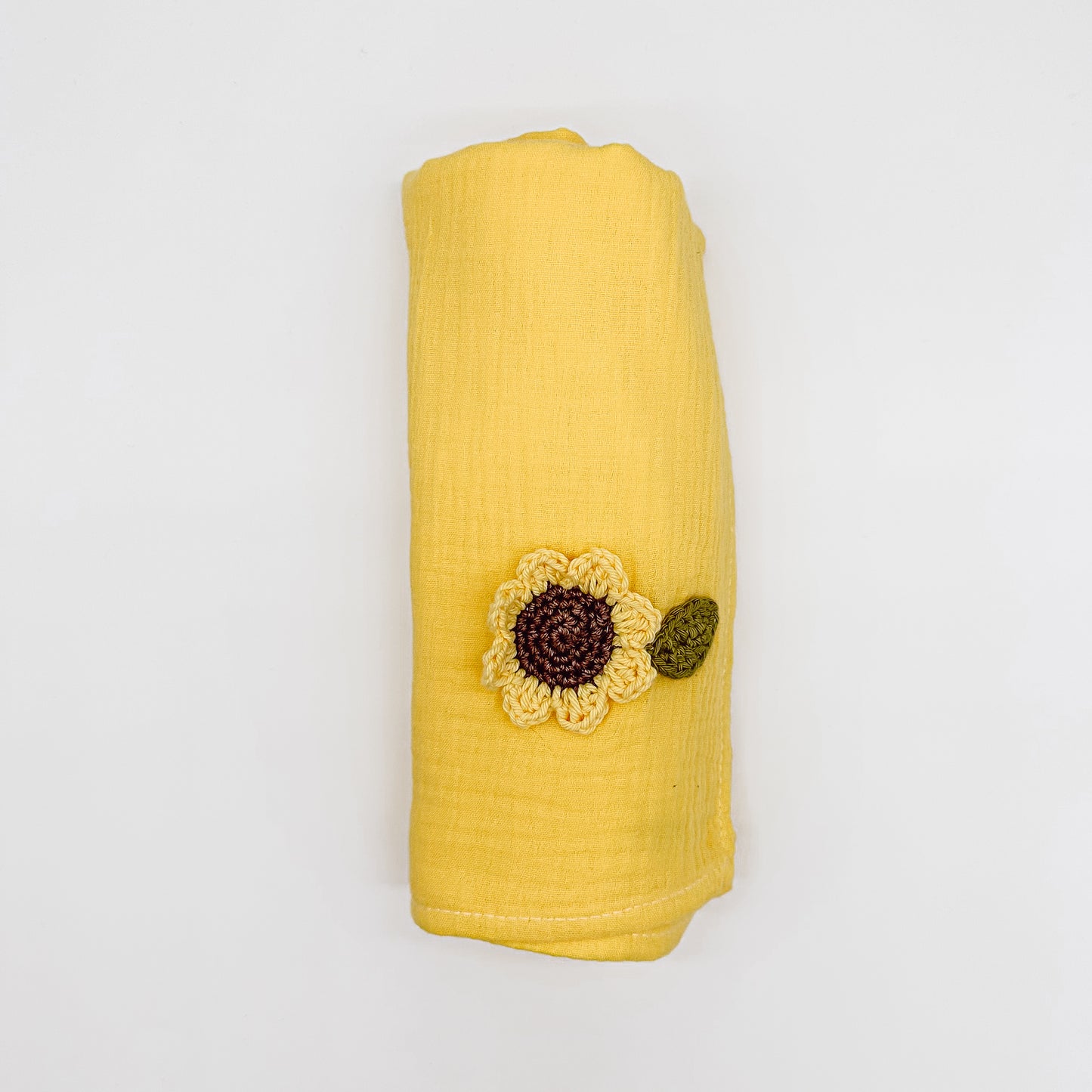 Hand Crocheted Sunflower Yellow Baby Wrap | Handmade Baby Wraps