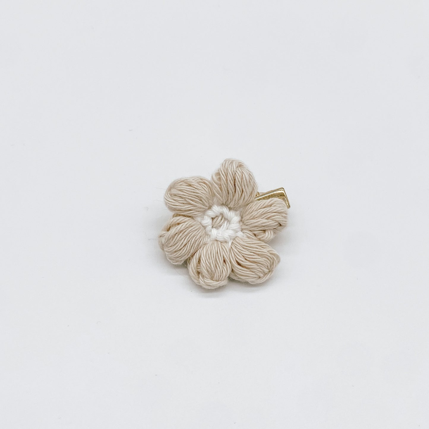 Josie Oatmeal Crocheted Flower Hair Accessories | Hand Crocheted Flowers