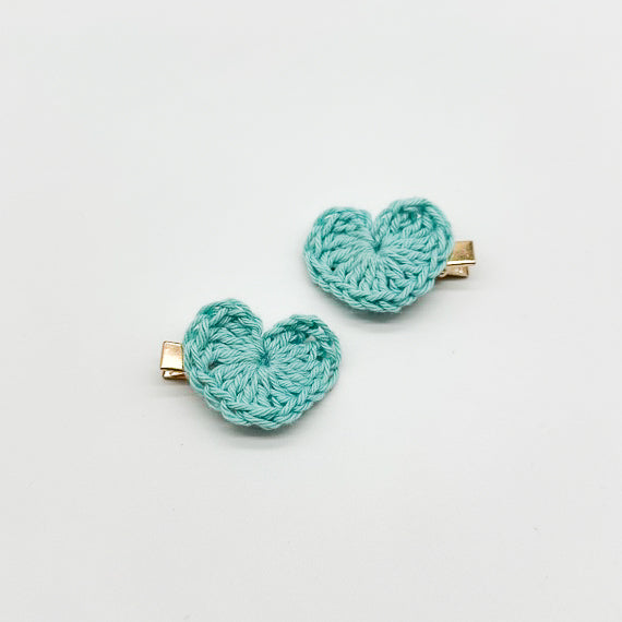 Love Heart Clips | Hand Crocheted