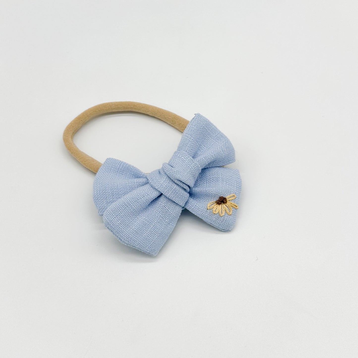 Linen Sunflower Bow | For Ukraine