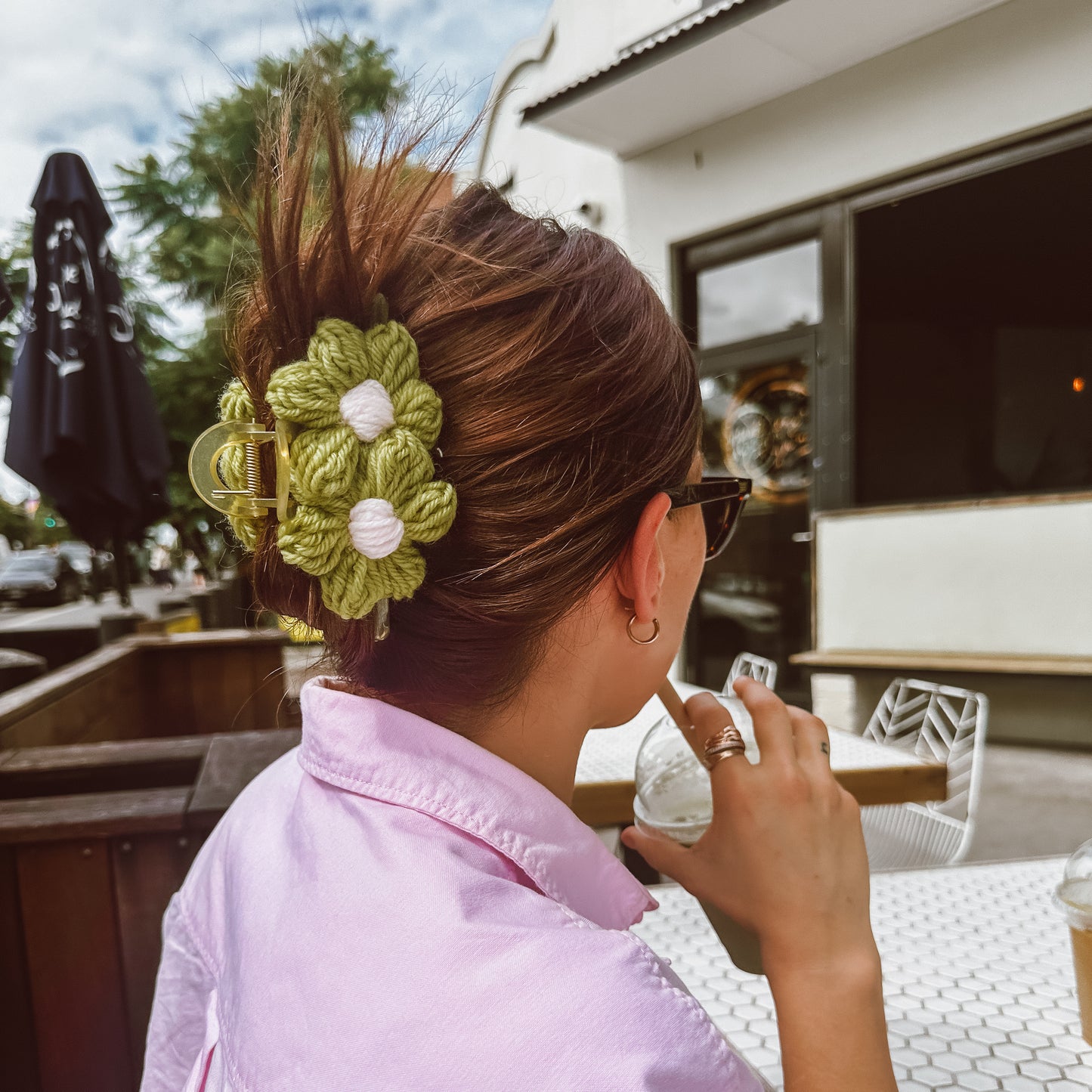 Millie Double Flower Claw Clip | Hand Crocheted