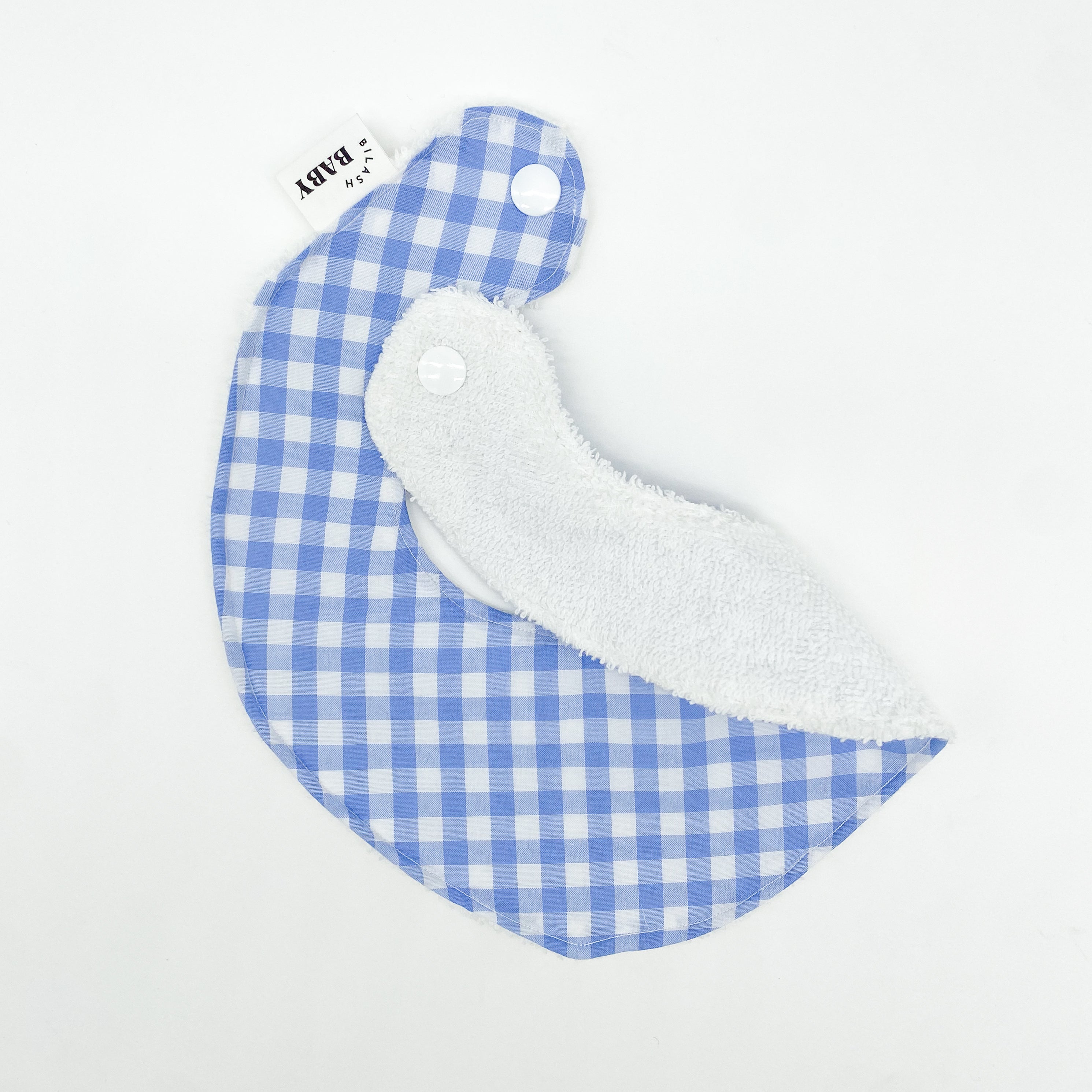 Sky blue Gingham Bib | Handmade Bib