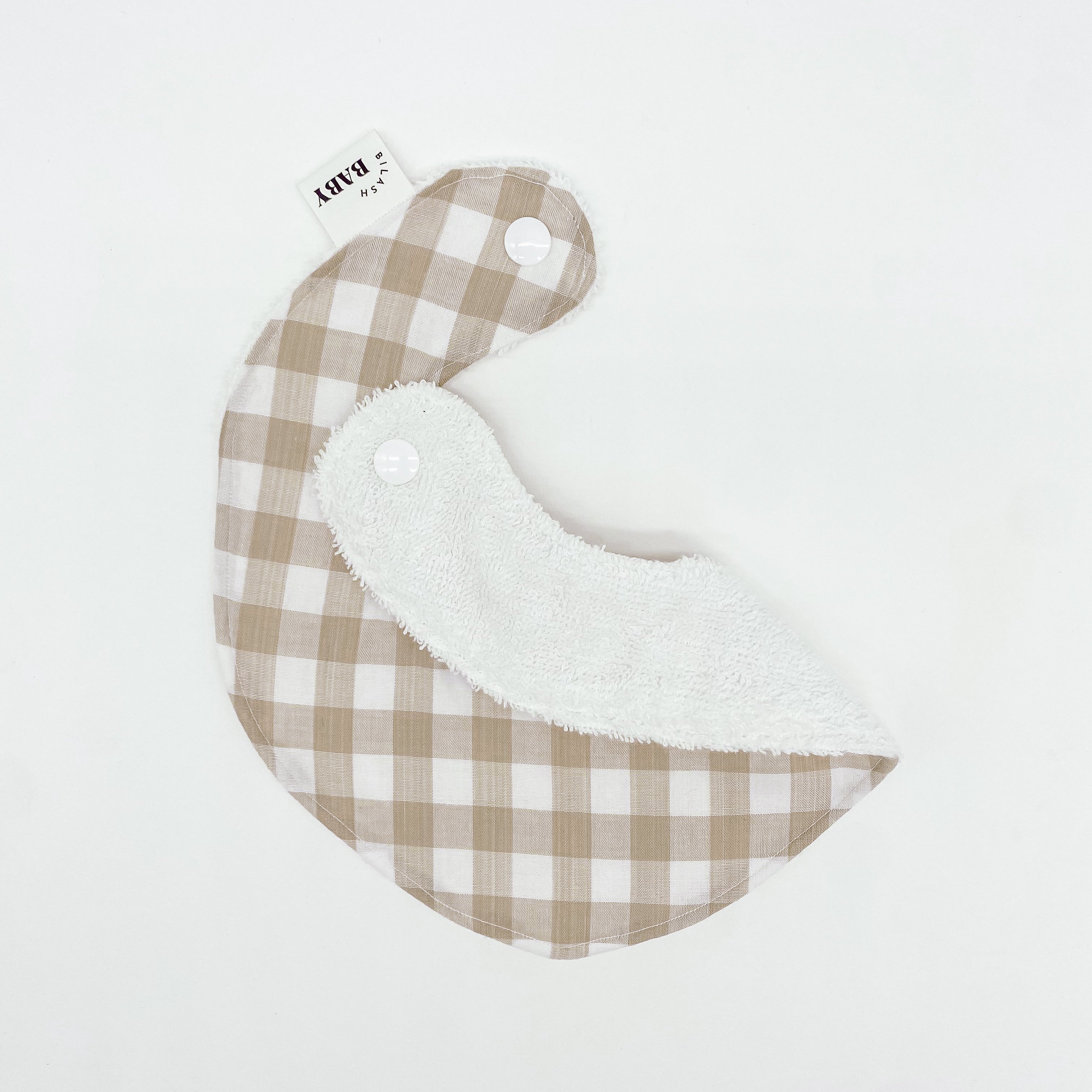 Stone Gingham Bib