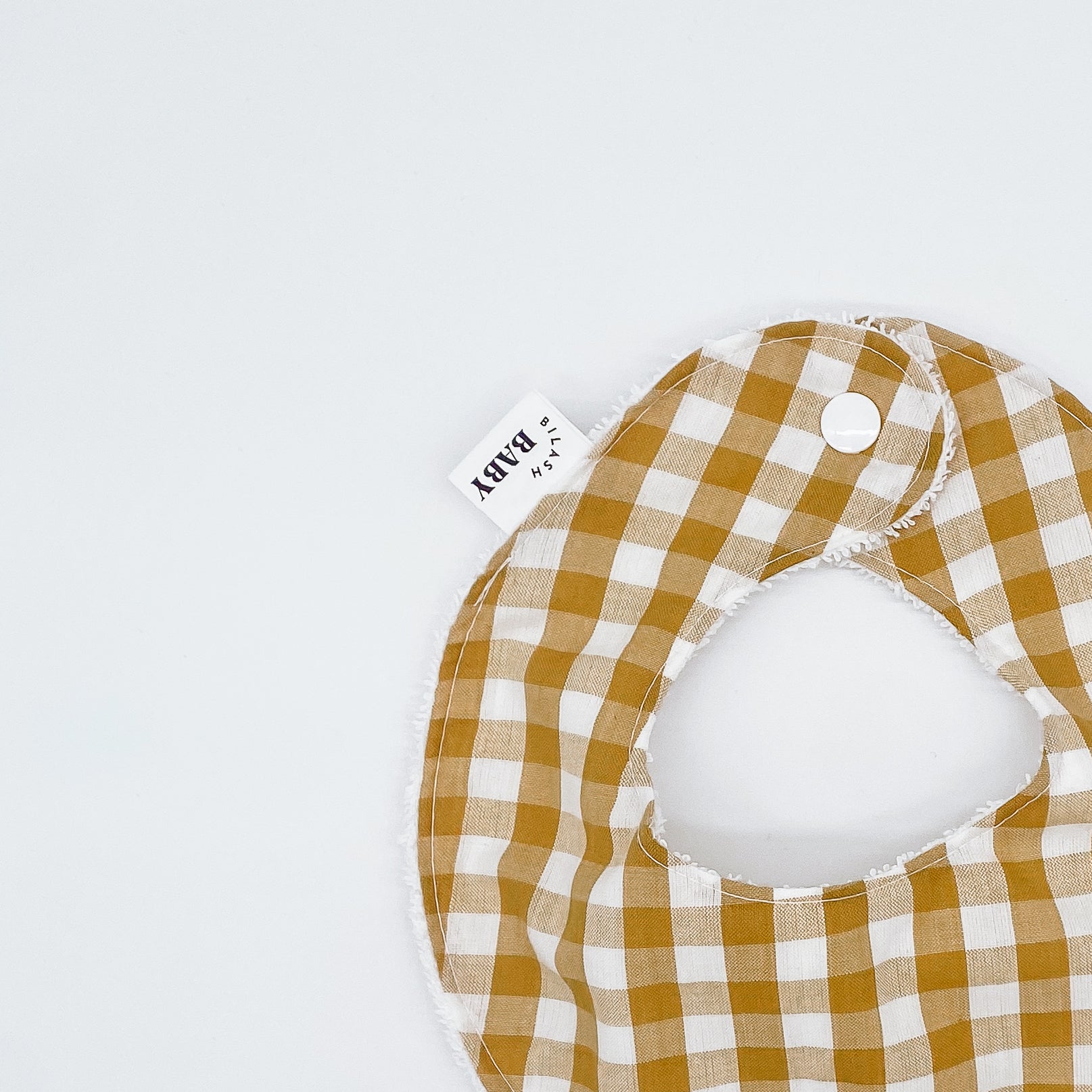 Mustard Gingham Bib | Handmade Bib