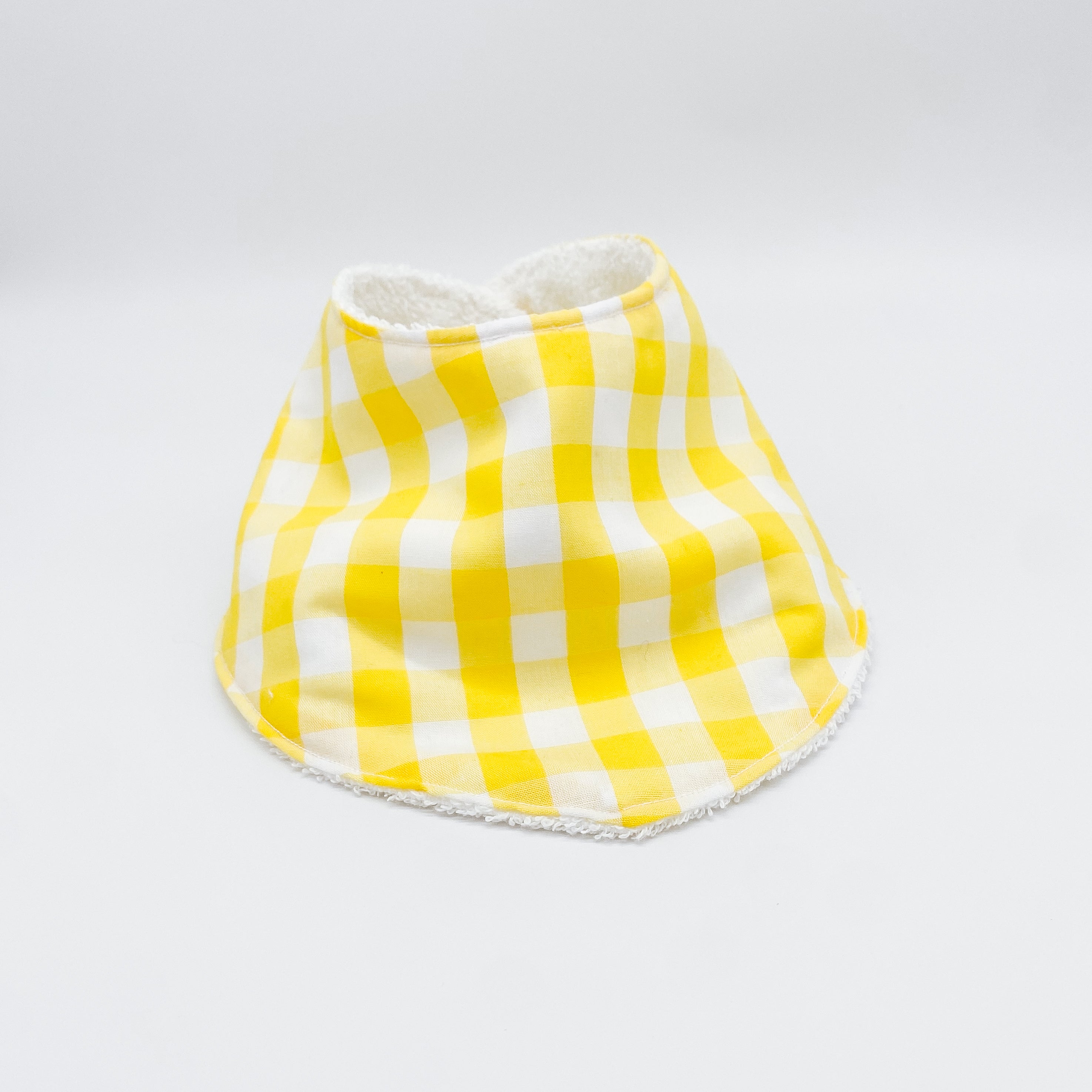 Sunshine Yellow Gingham Grow Bib | Handmade Bib