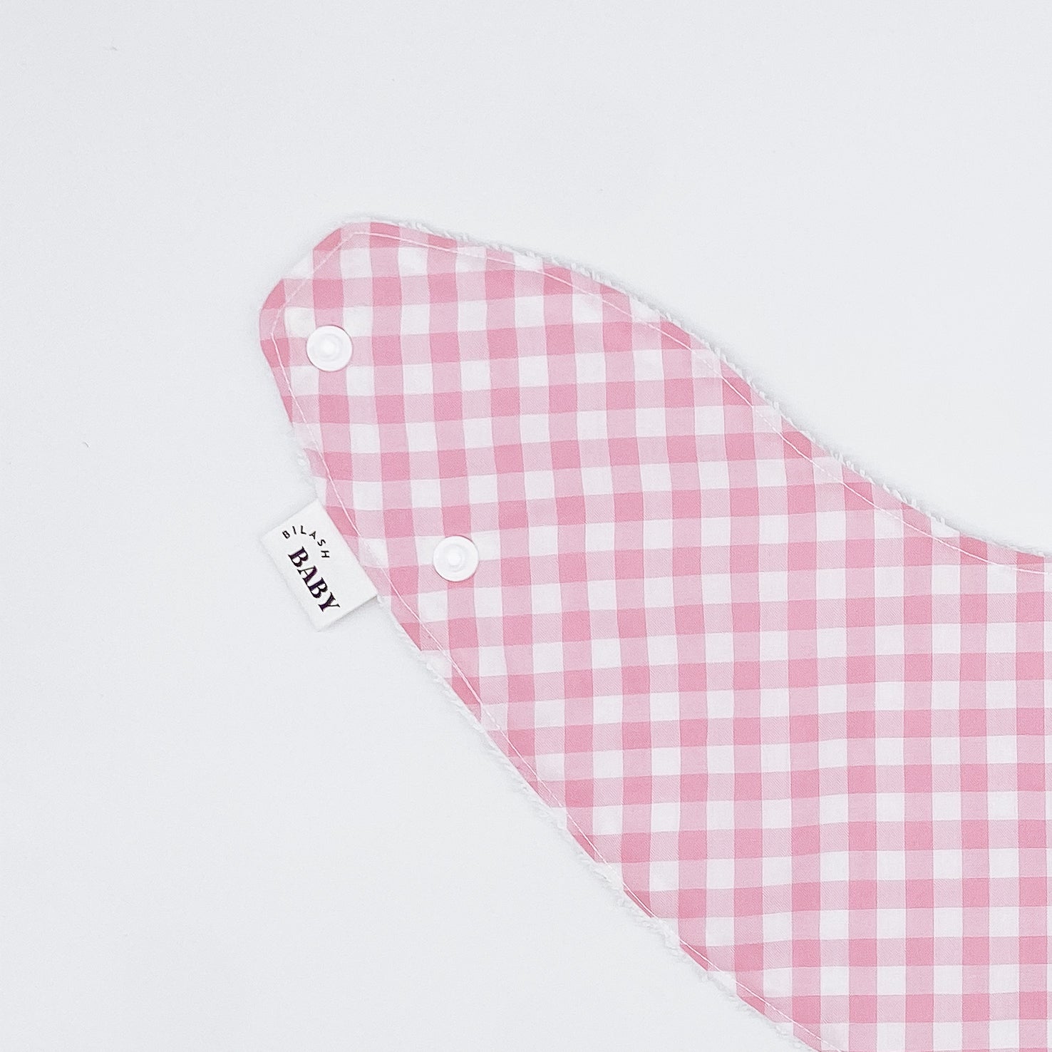 Pink Bubblegum Gingham Bib | Handmade Bib