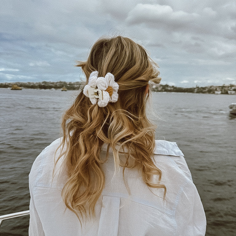 Sadie Flower Hair Claw Clip| Hand Crocheted