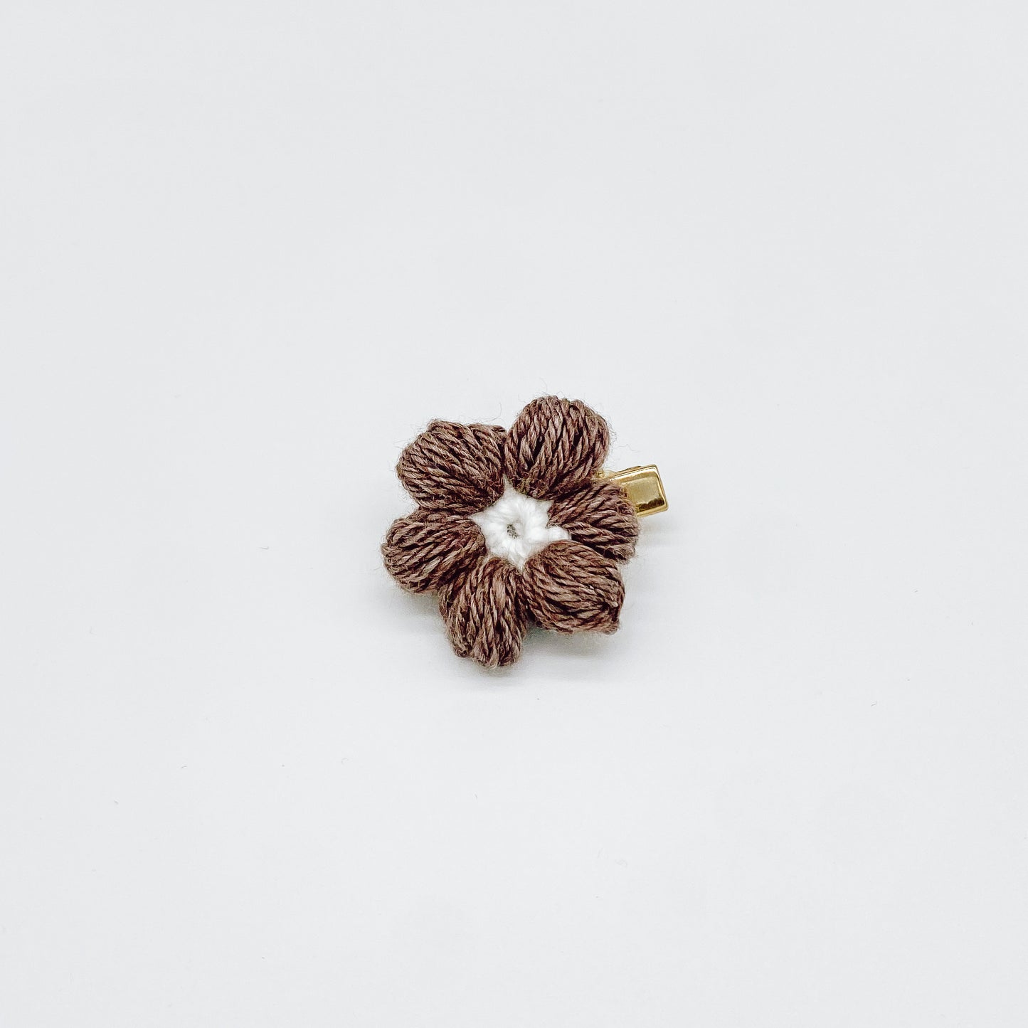 Josie Mocha Crocheted Flower Hair Accessories | Hand Crocheted Flowers