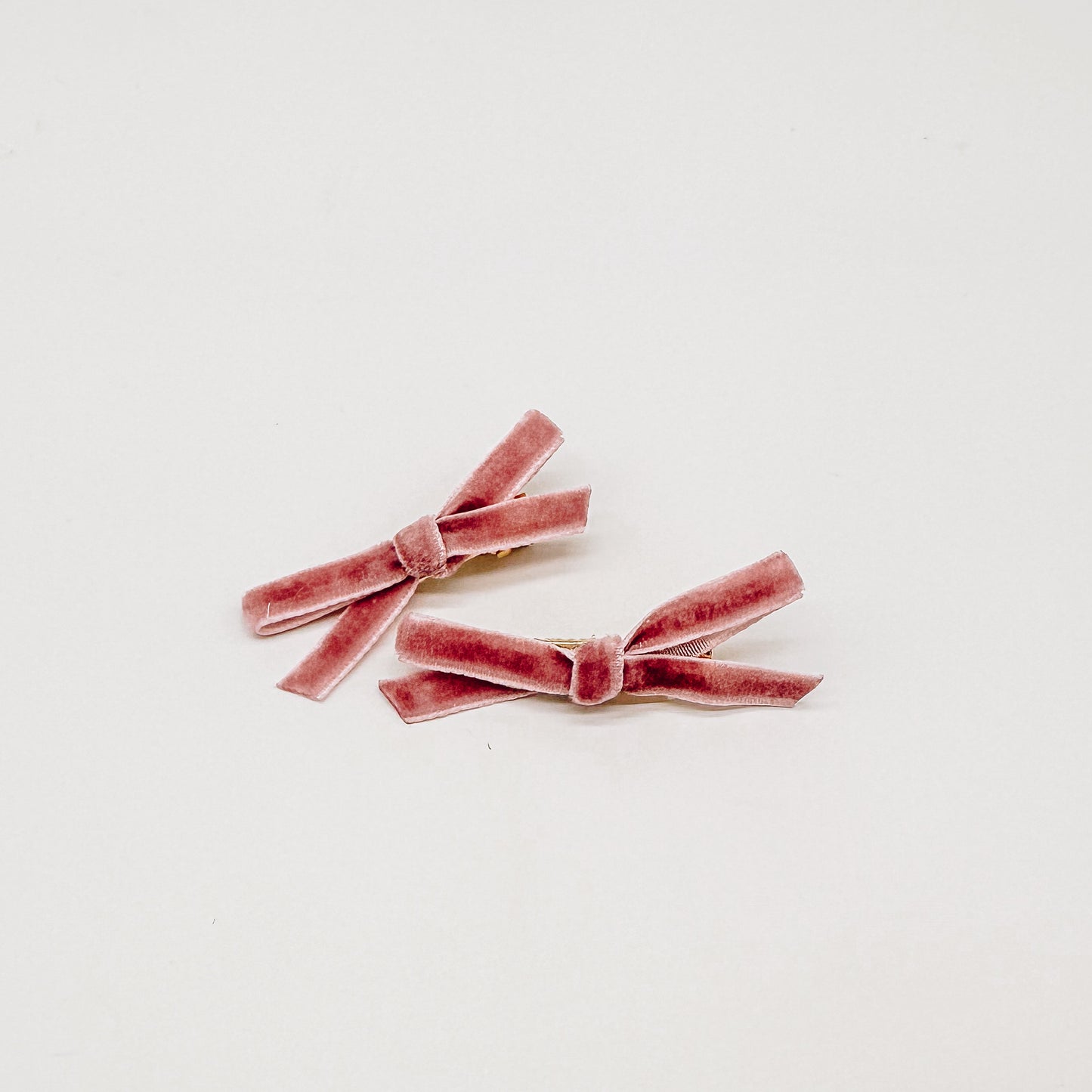 Petite Velvet Hair Bows | Handmade Hair Clips
