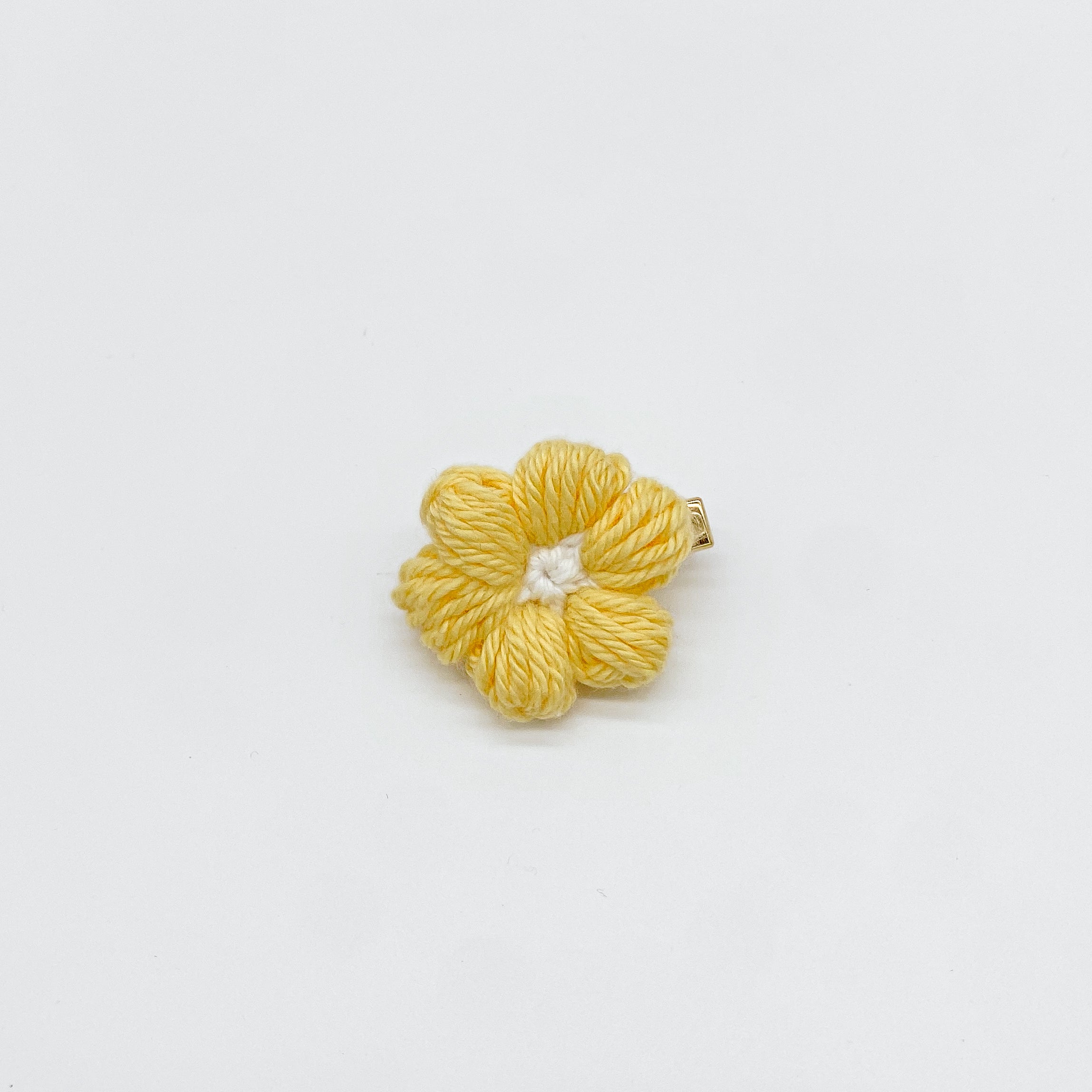 Josie Sorbet Yellow Crocheted Flower Hair Accessories | Hand Crocheted Flowers