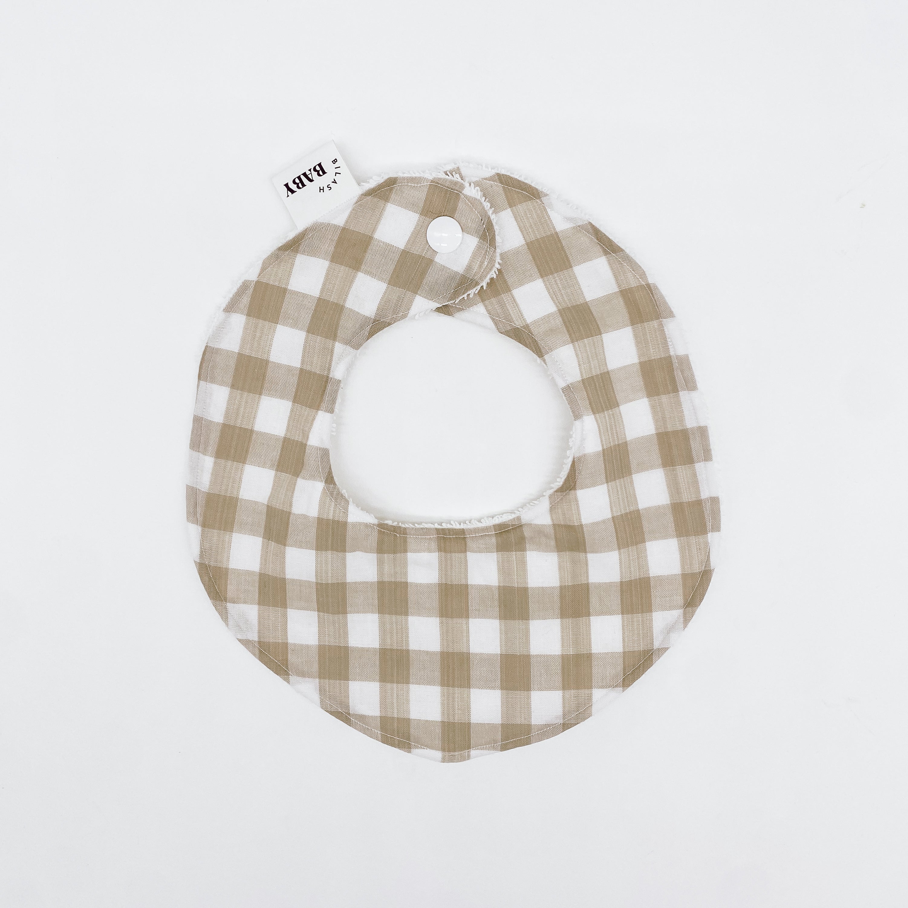 Stone Gingham Bib