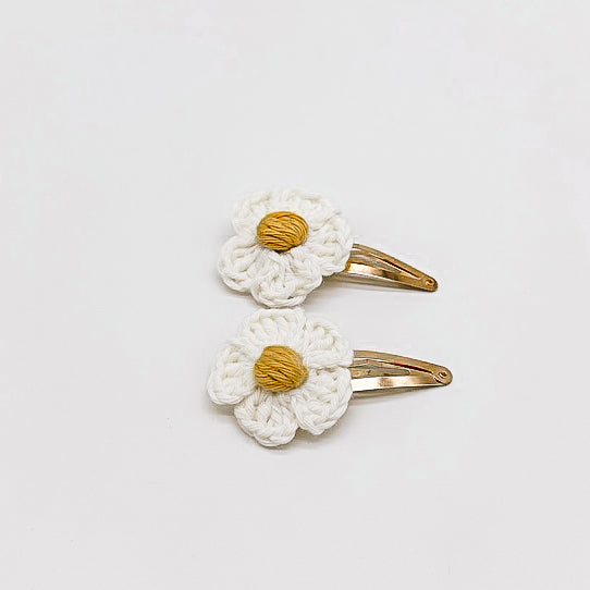 Daisy Classic Clips | Hand Crocheted