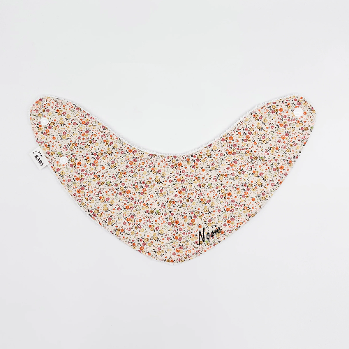 Ditzy Floral Orange Grow Bib | Handmade Bib