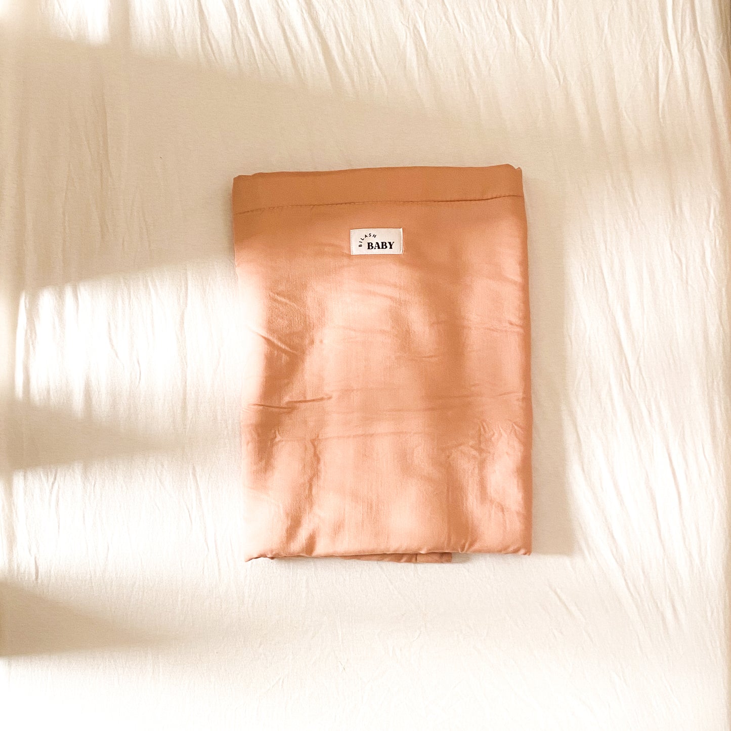 Salmon Cotton Fleece Pram Blanket | Handmade Blanket