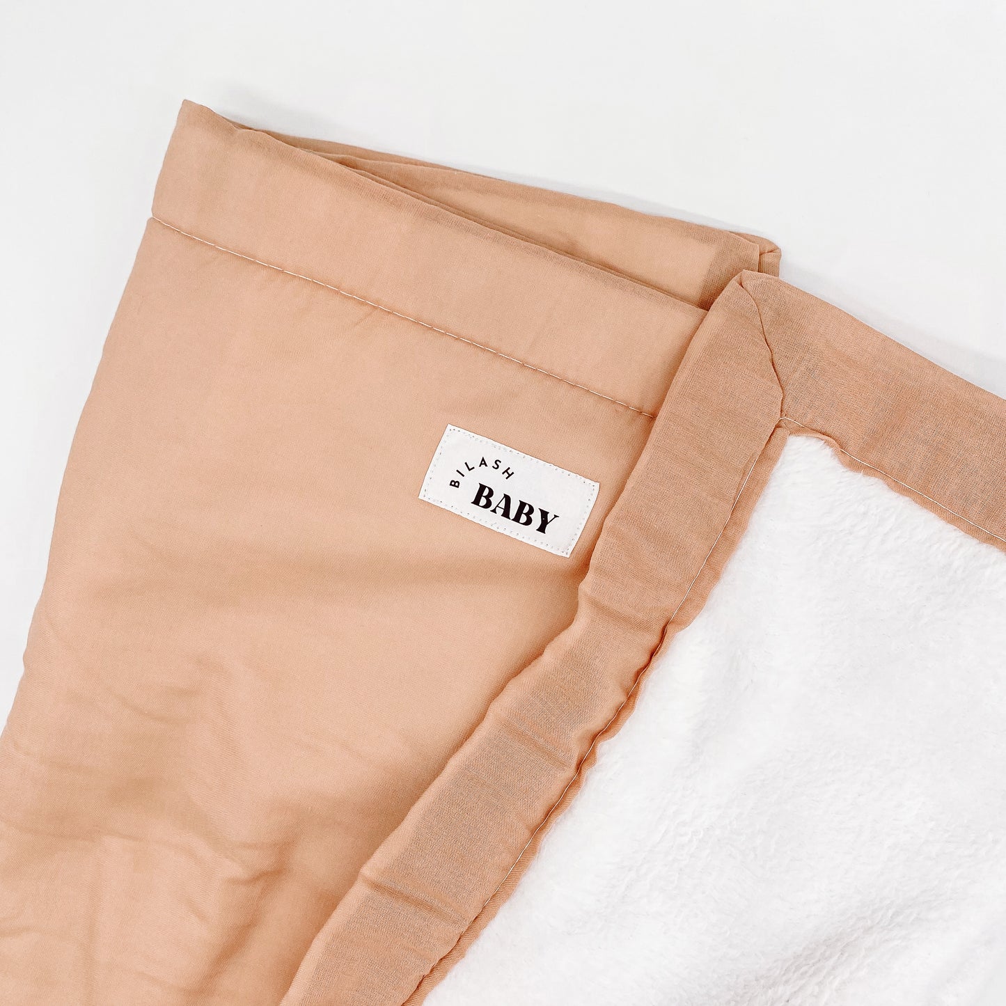 Salmon Cotton Fleece Pram Blanket | Handmade Blanket