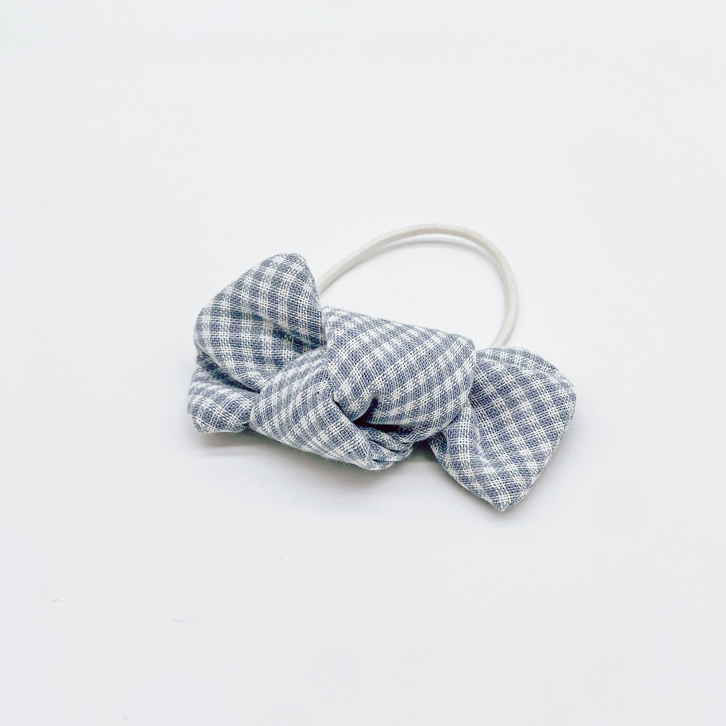 Grace Small Gingham Knot Bow | Handmade Bows