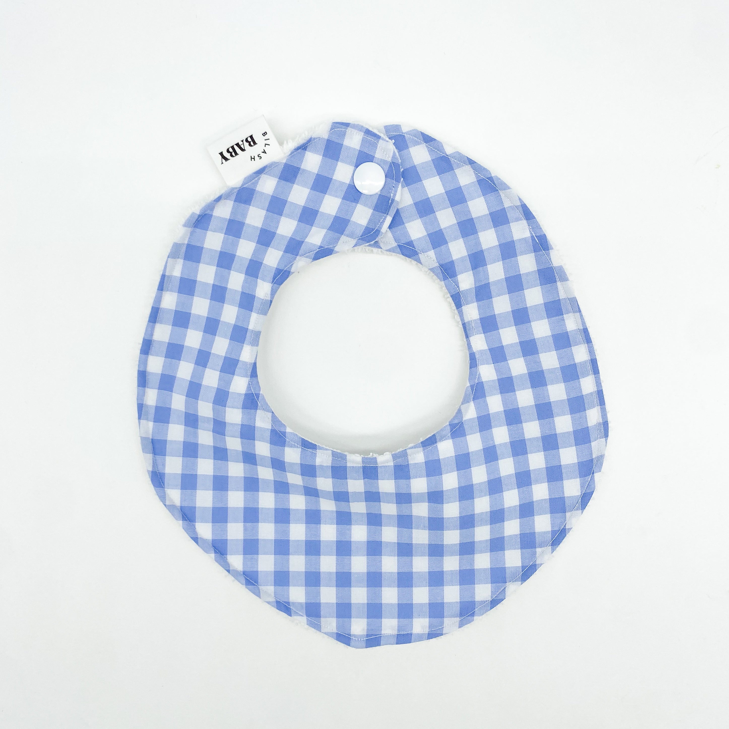 Sky blue Gingham Bib | Handmade Bib