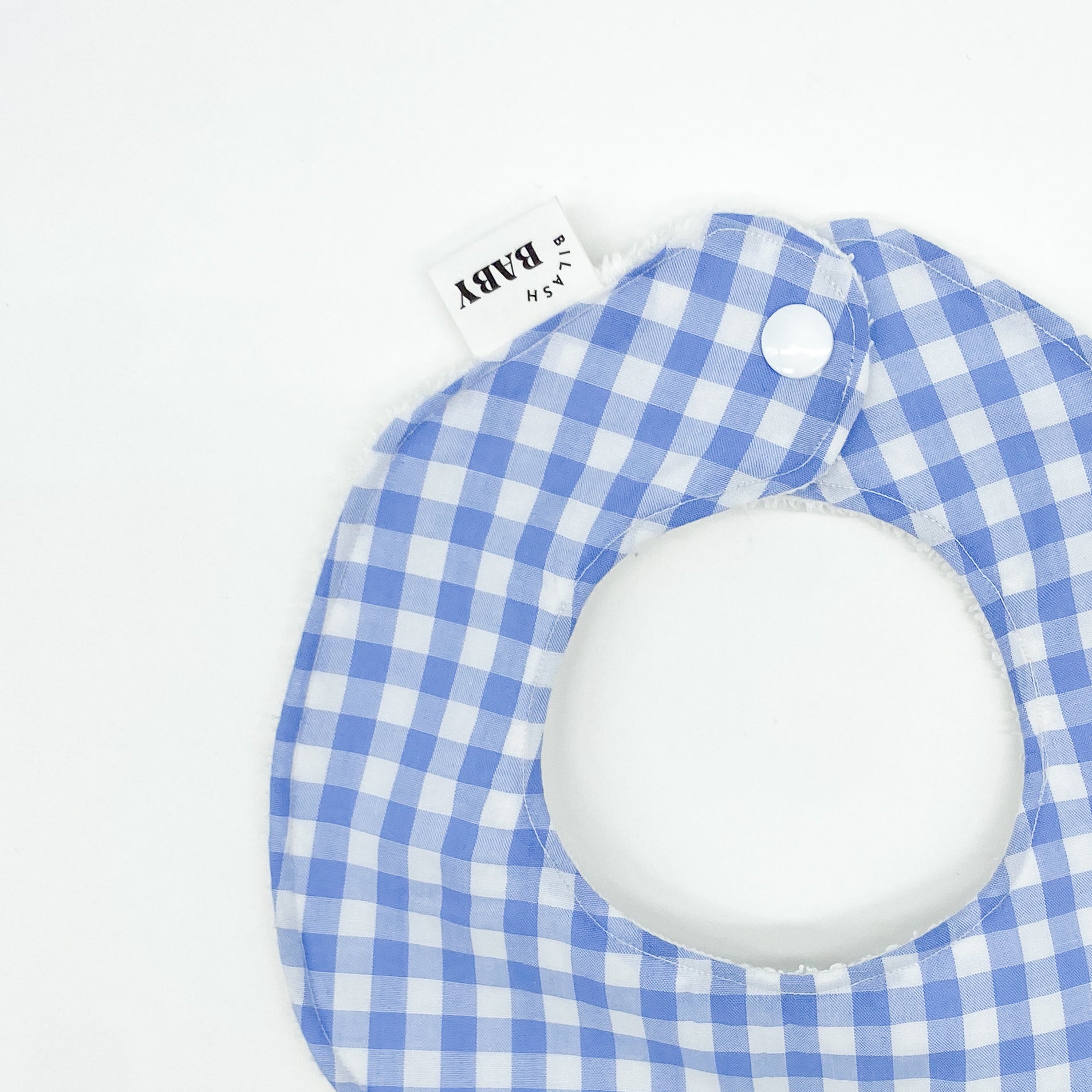 Sky blue Gingham Bib | Handmade Bib