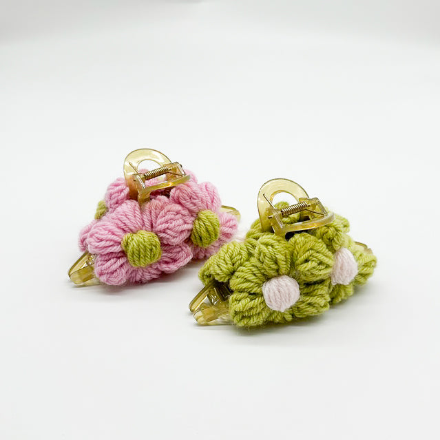 Millie Double Flower Claw Clip | Hand Crocheted