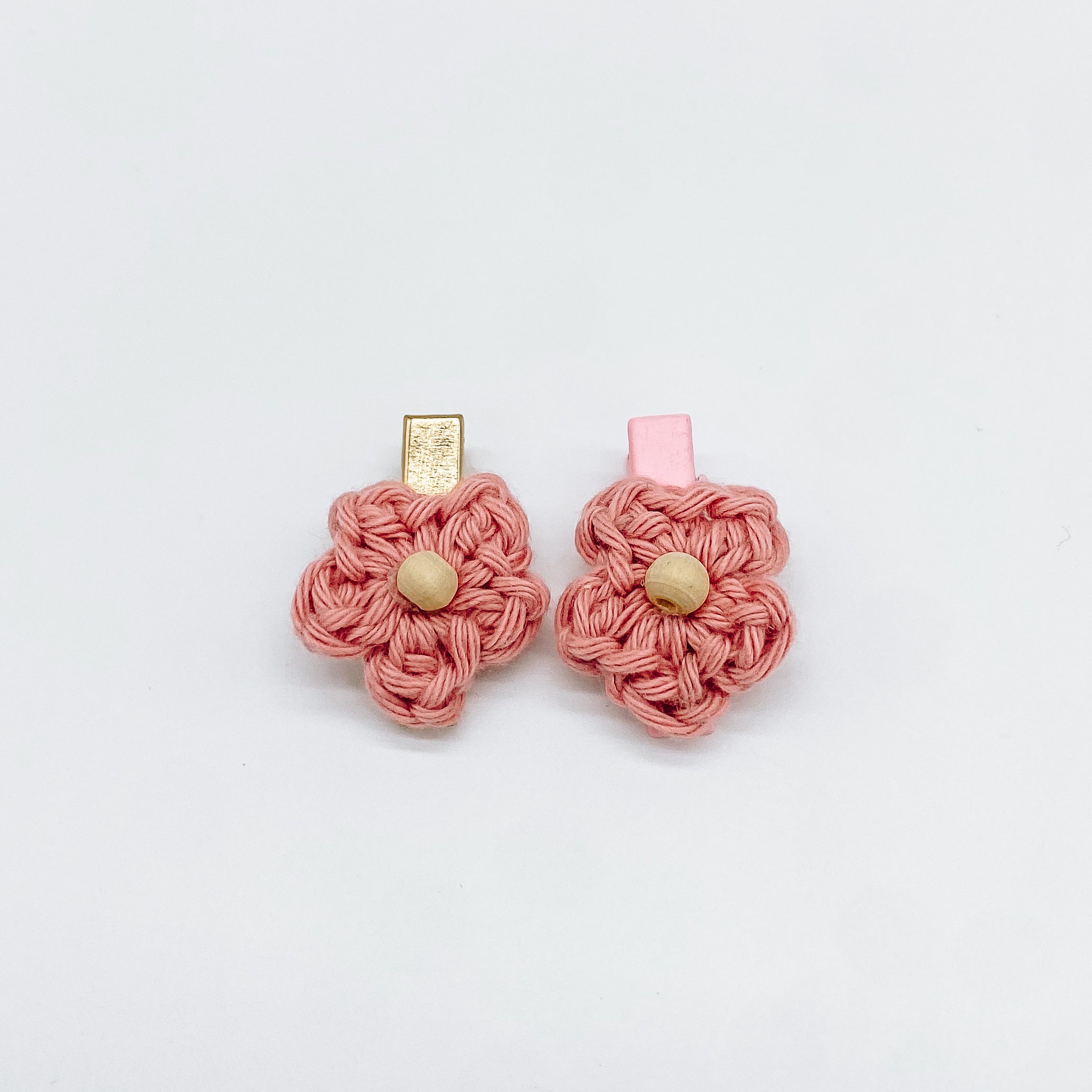 Mini Isla Flower Hair Clips | Hand Crocheted Flowers