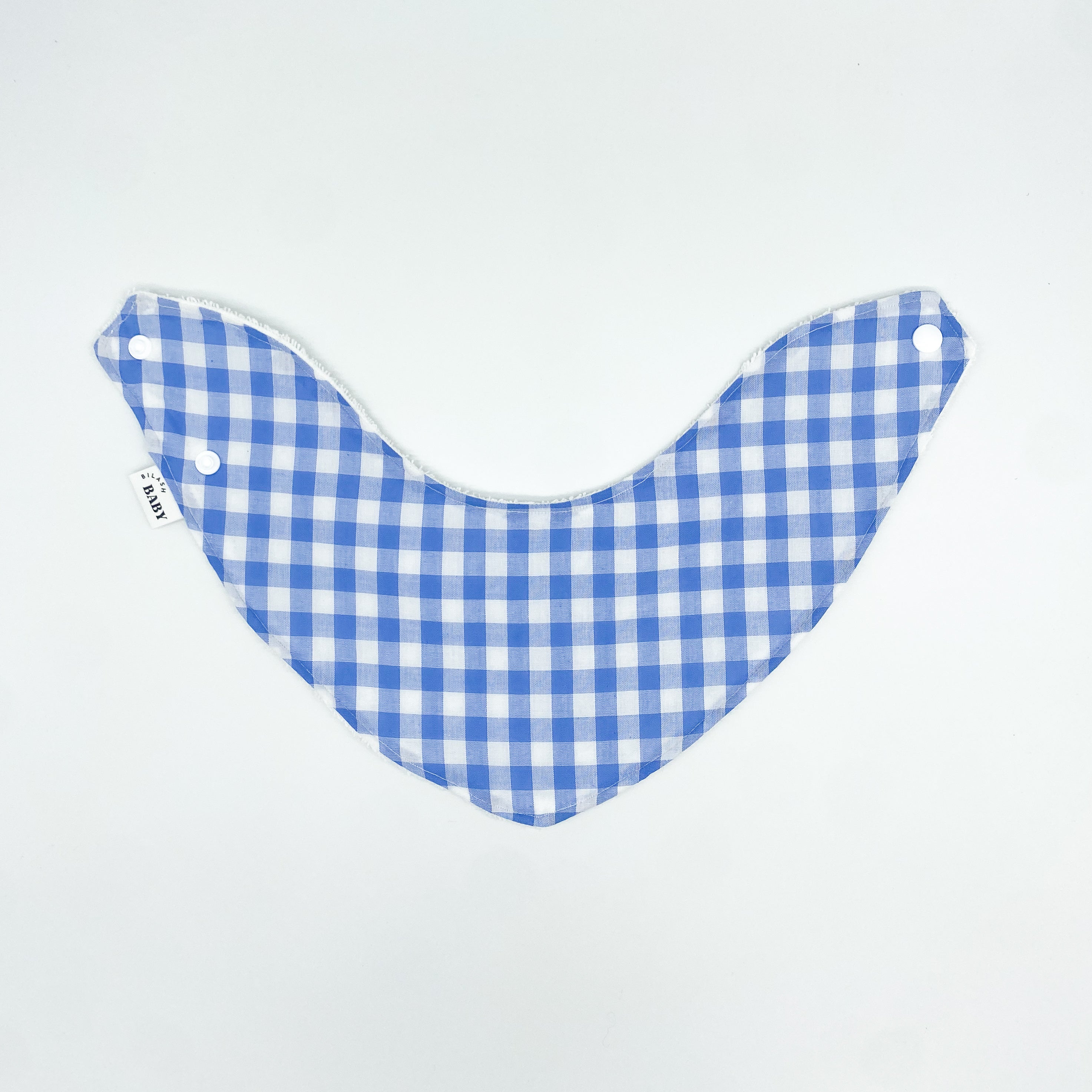 Baby Blue Gingham Baby Bib | Handmade Bib