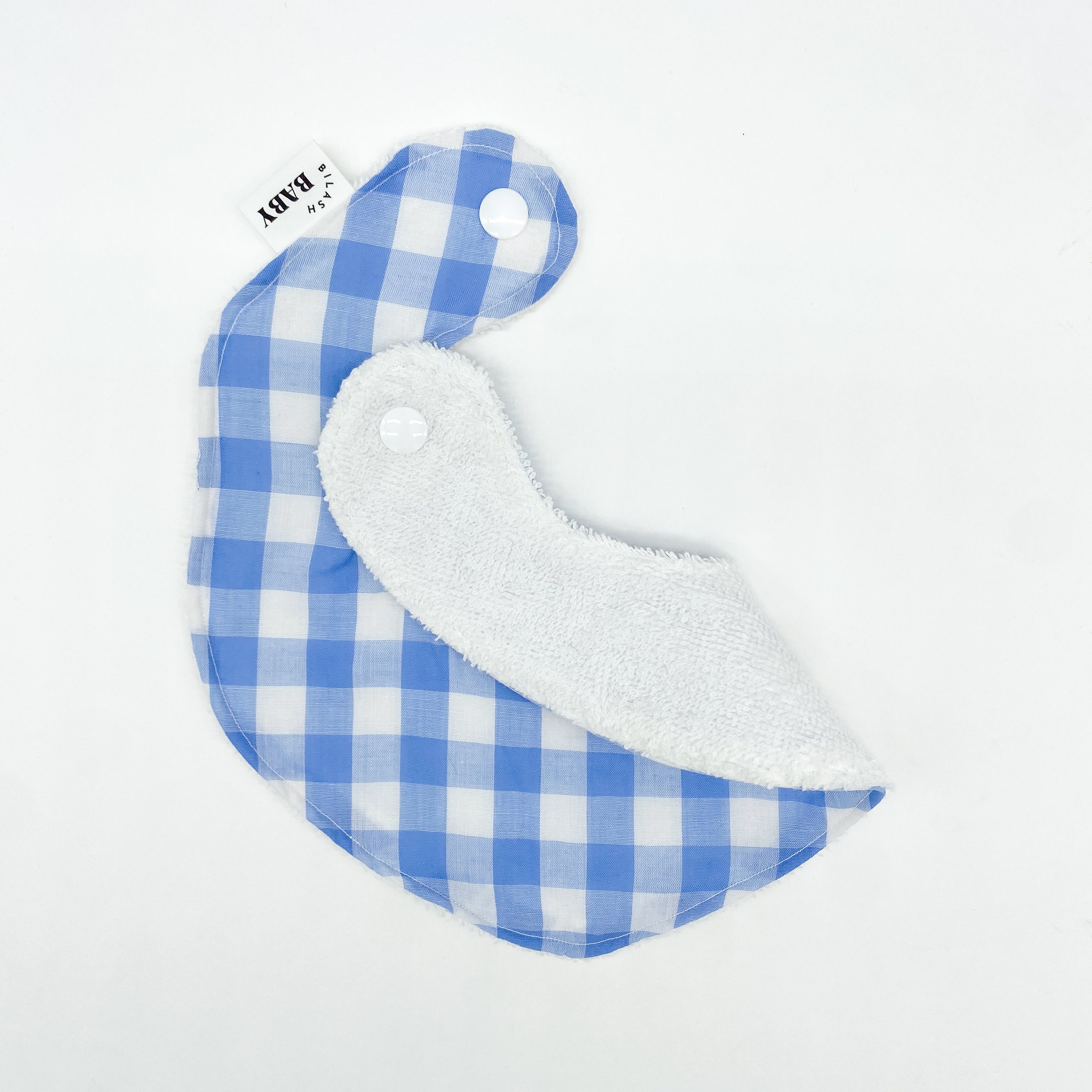 Baby Blue Gingham Bib | handmade Bib