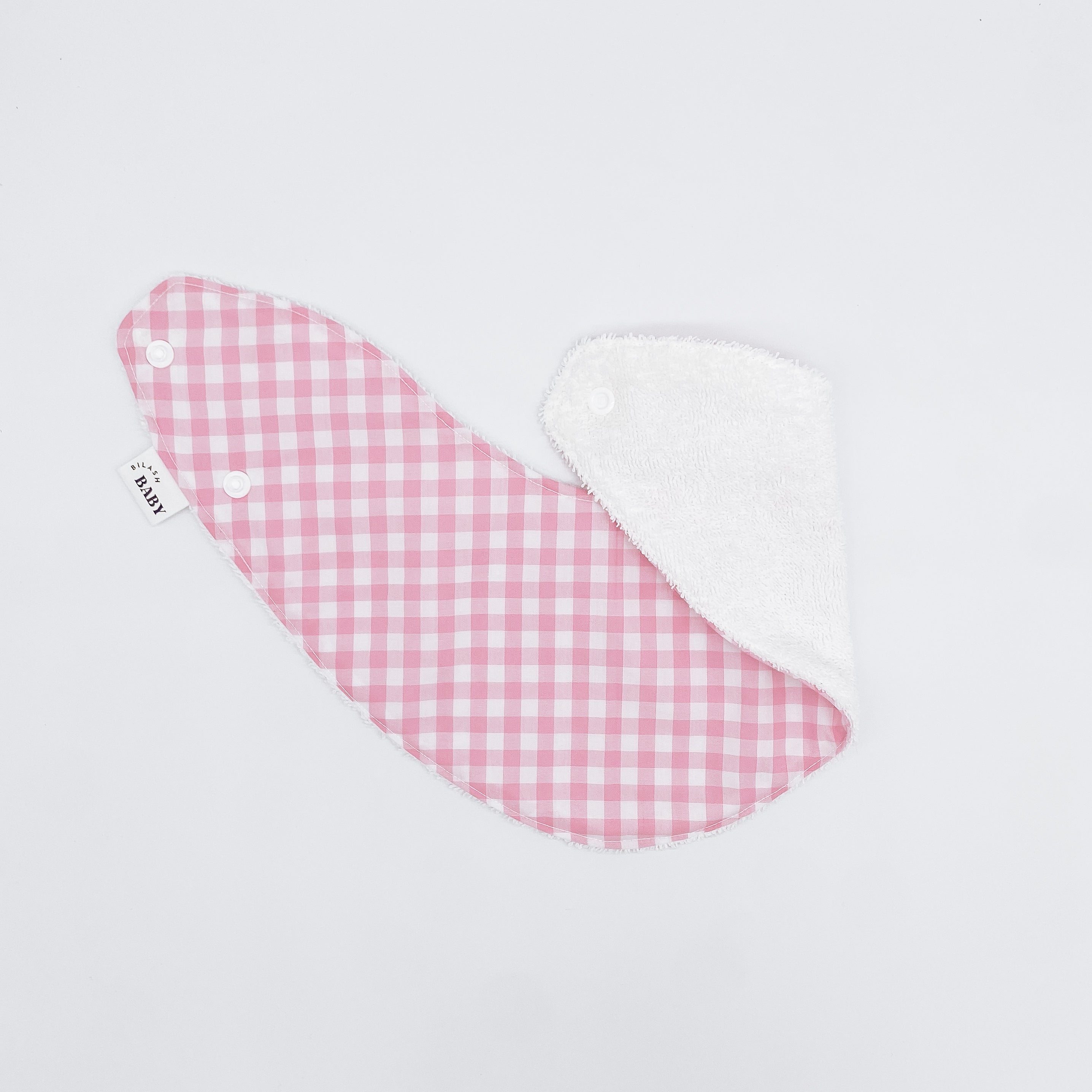 Pink Bubblegum Gingham Bib | Handmade Bib