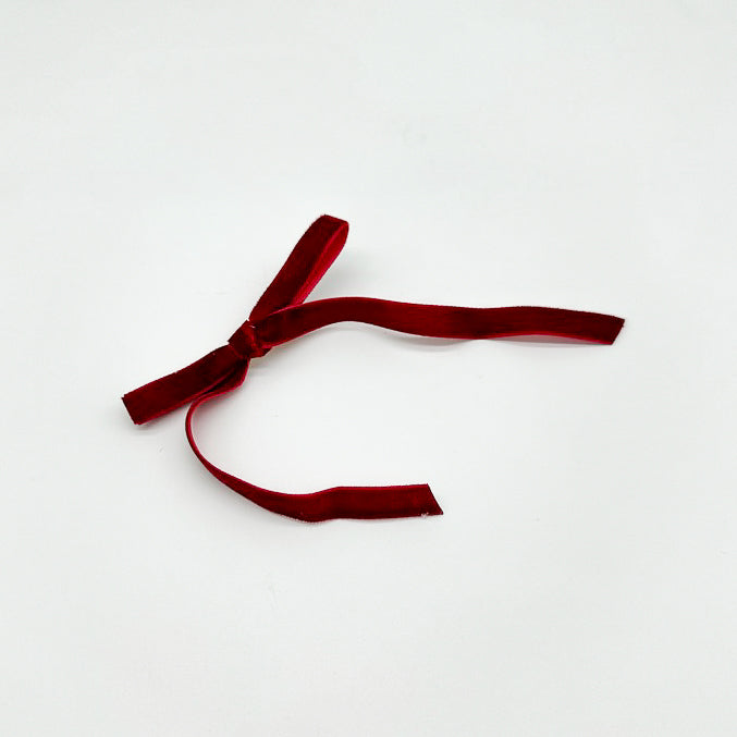 Maisy Long Christmas Velvet Bow Hair Clip