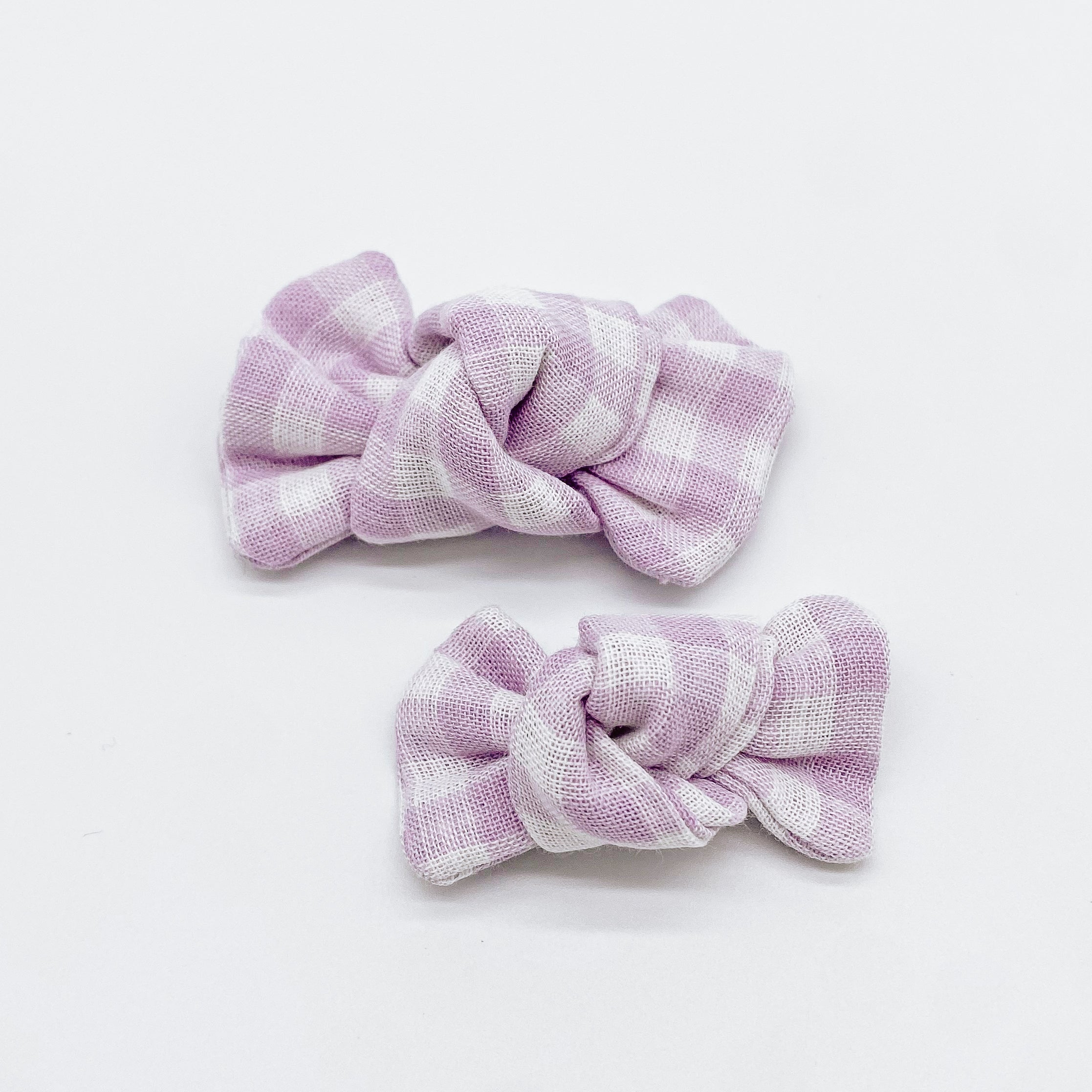 Grace Gingham Knot Hair Bows | Handmade Bows