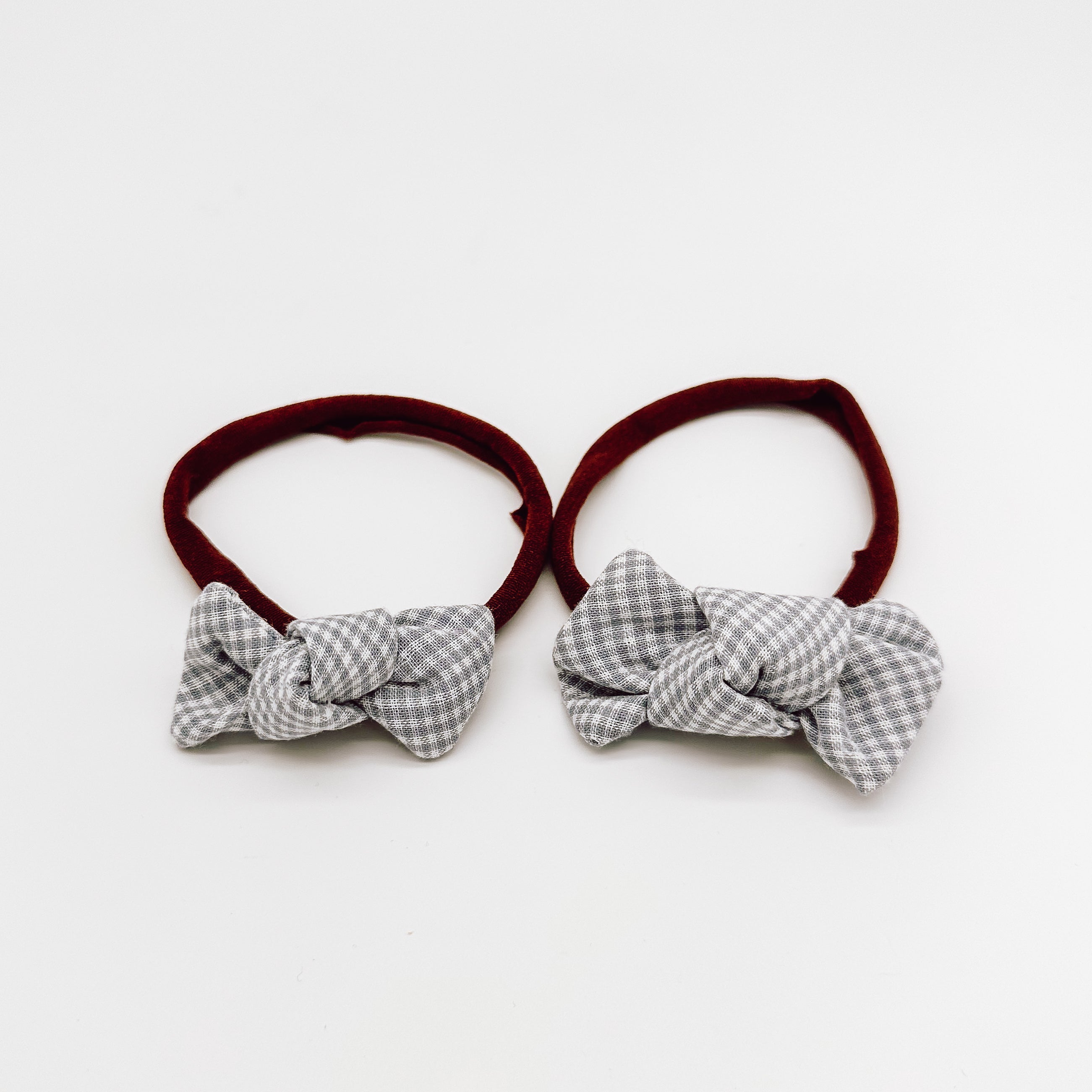 Grace Small Gingham Knot Bow | Handmade Bows