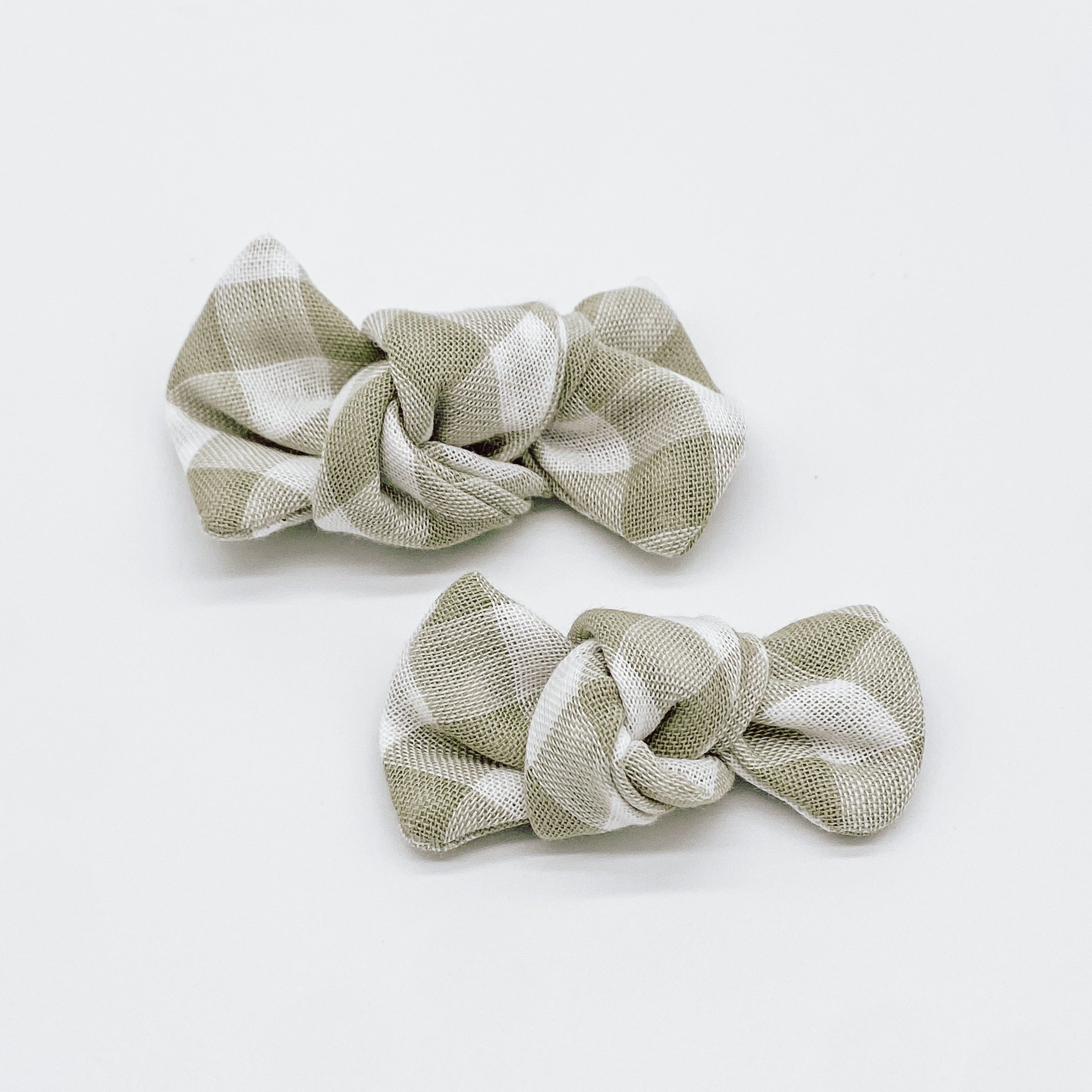 Grace Gingham Knot Hair Bows | Handmade Bows