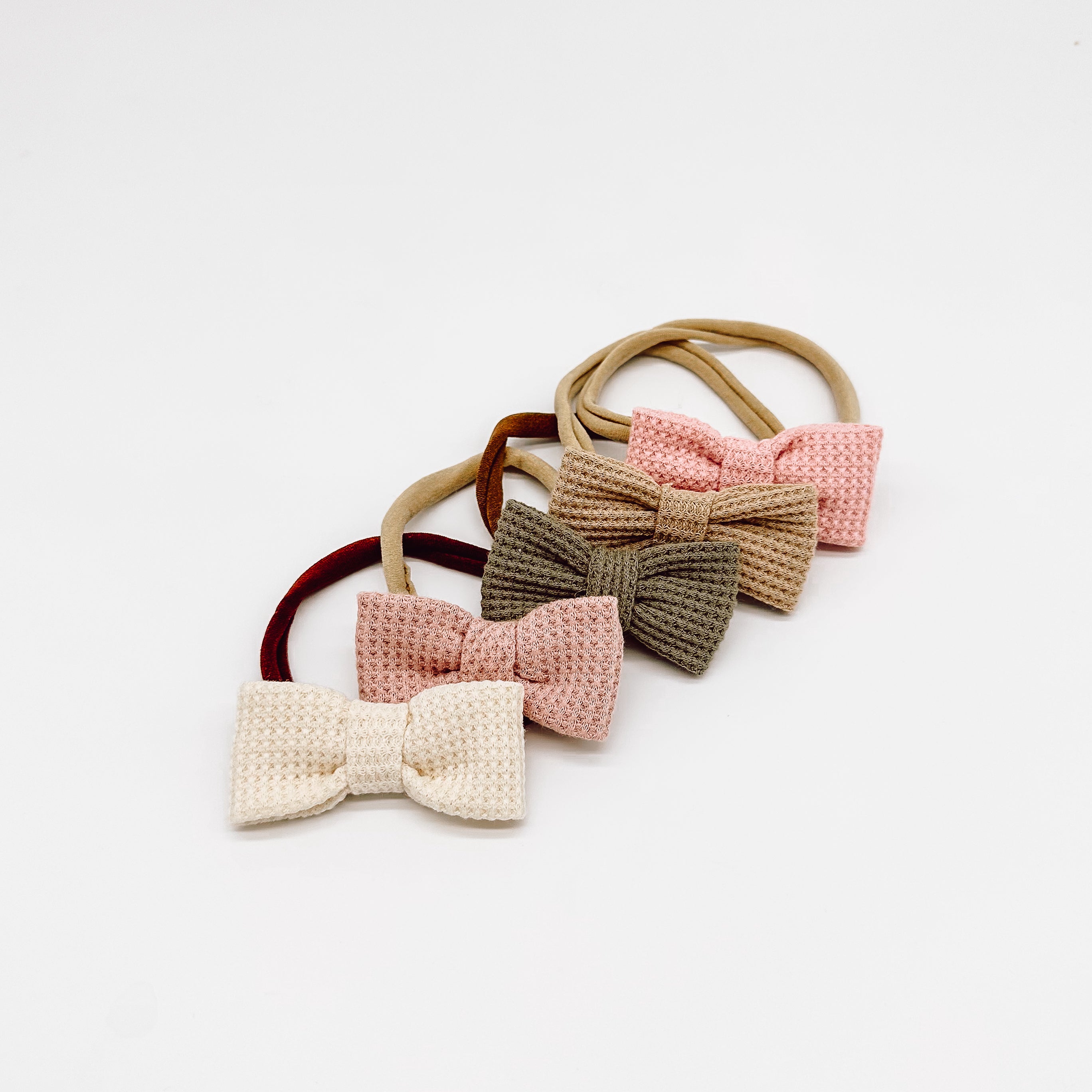 Adaline Mini Waffle Bow | Handmade Bows