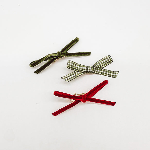 Set of 3 Christmas Hair Clips | Handmade Hair Clips