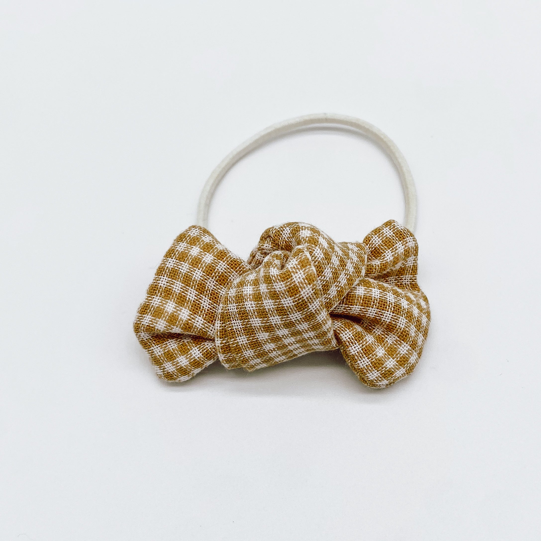 Grace Small Gingham Knot Bow | Handmade Bows