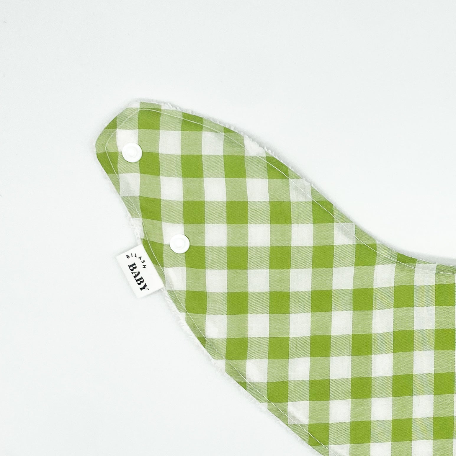 Green Gingham Grow Bib