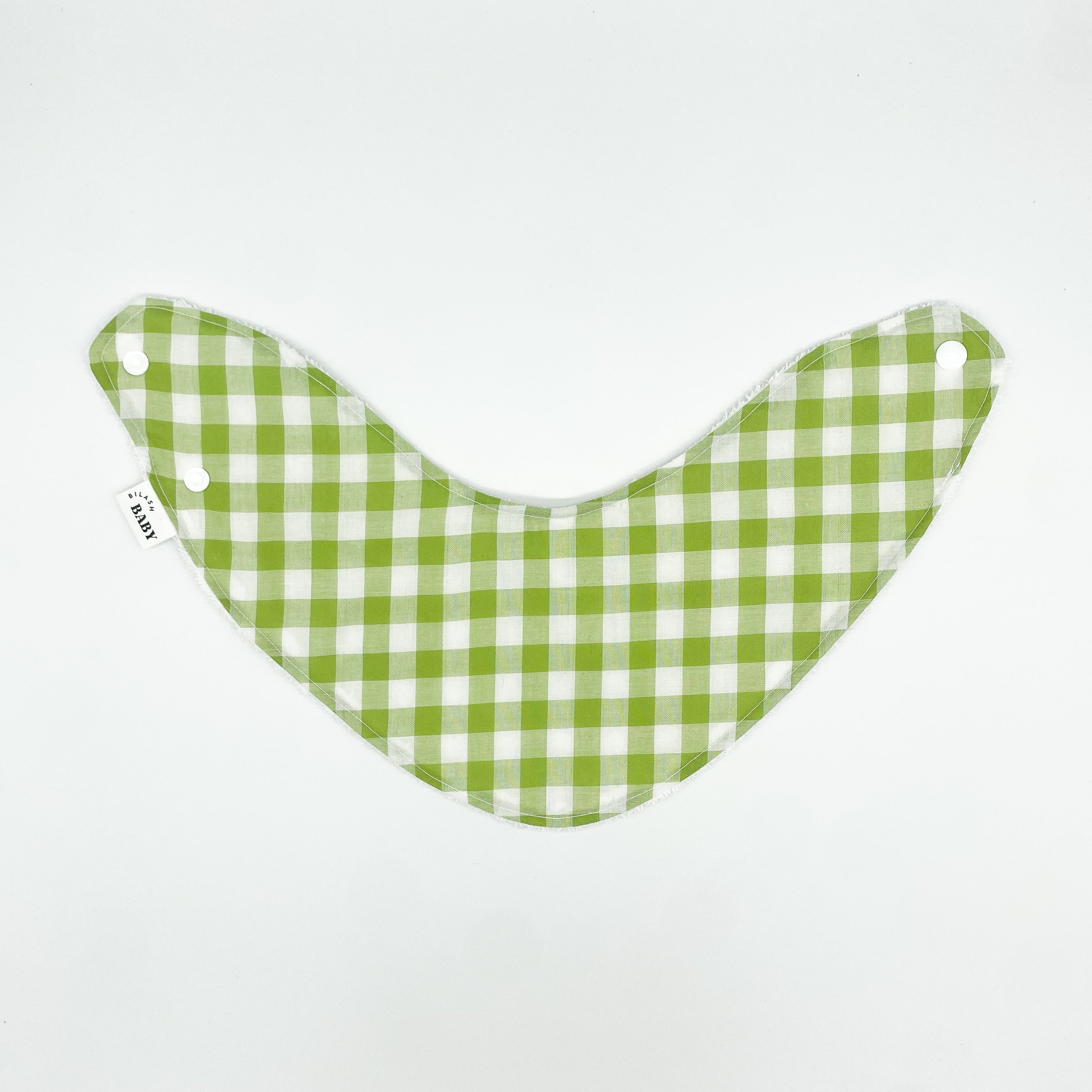 Green Gingham Grow Bib