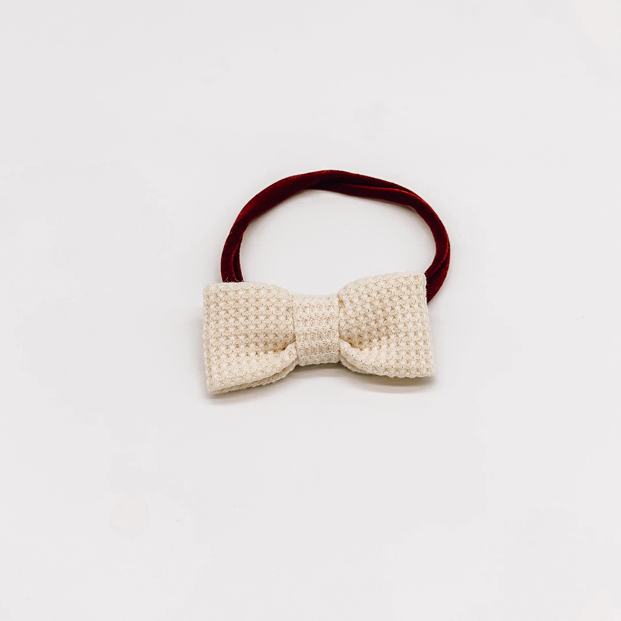 Adaline Mini Waffle Bow | Handmade Bows