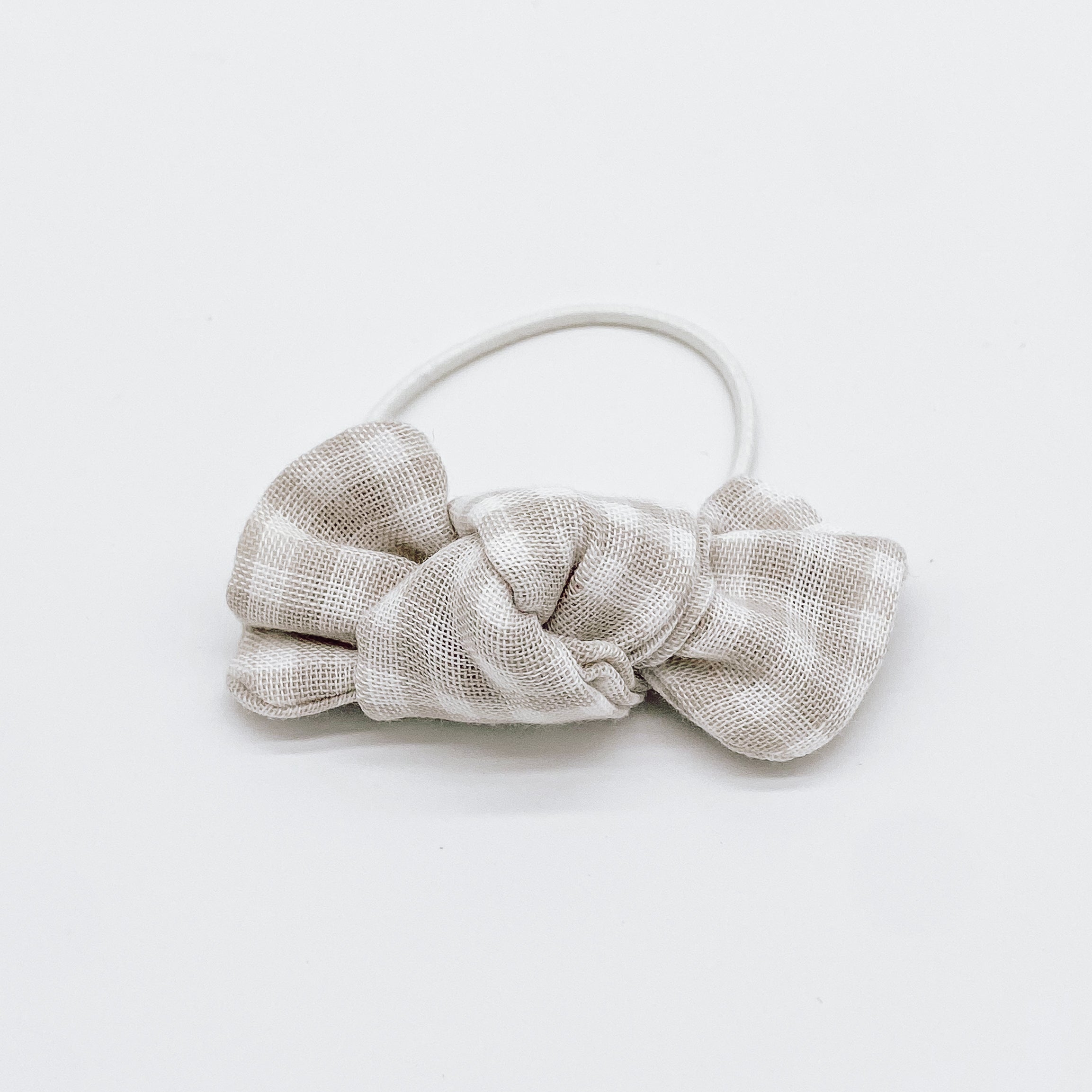 Grace Small Gingham Knot Bow | Handmade Bows