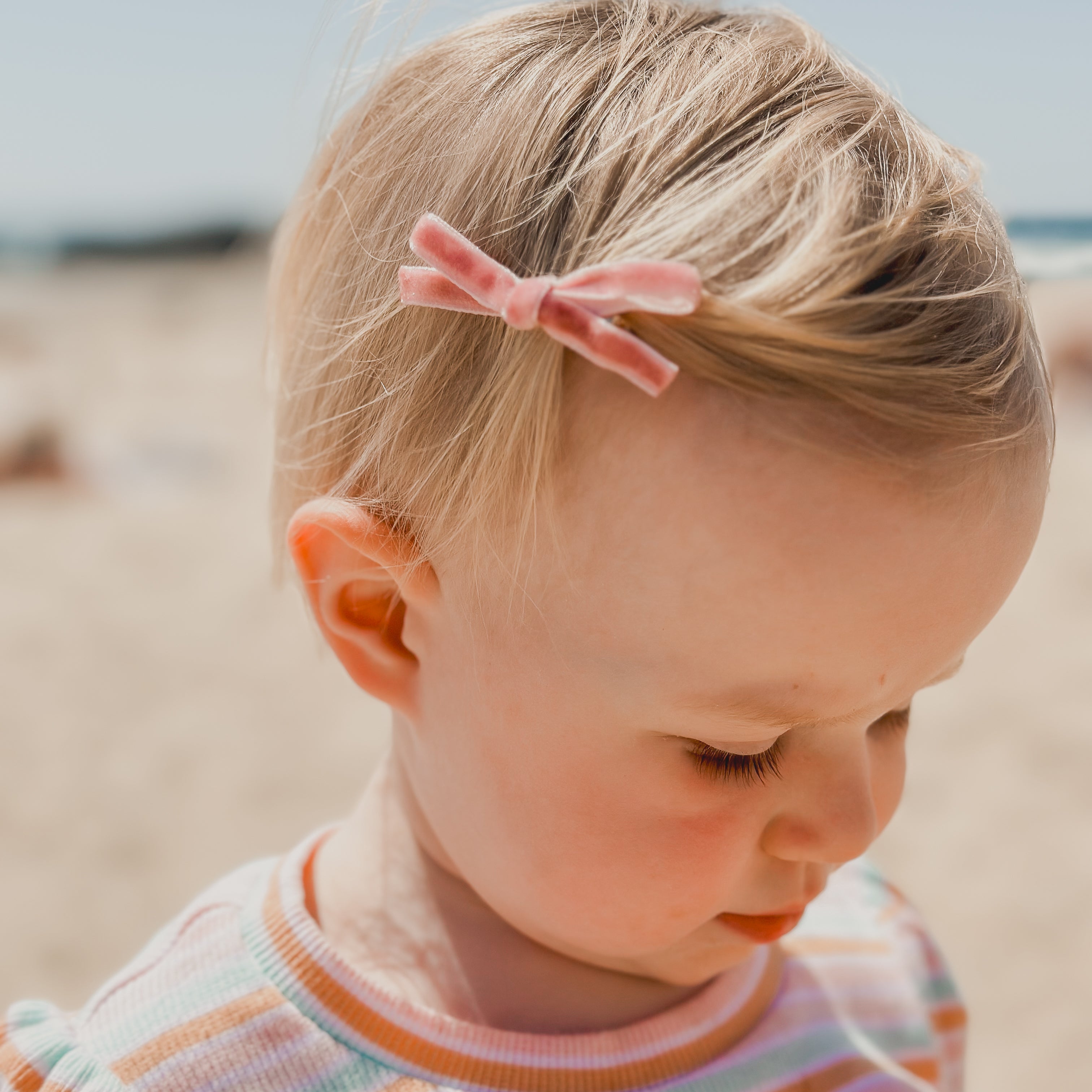 Petite Velvet Hair Bows | Handmade Hair Clips