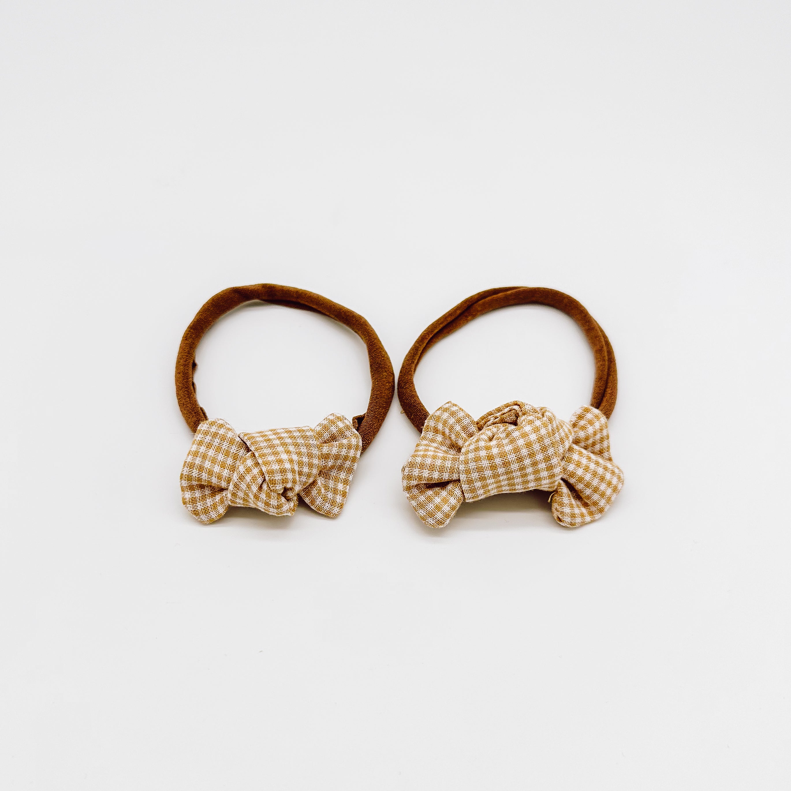 Grace Small Gingham Knot Bow | Handmade Bows