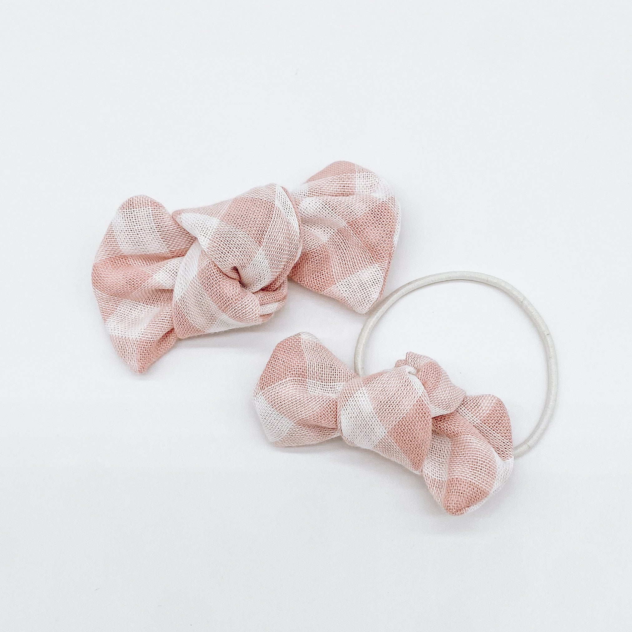 Grace Gingham Knot Hair Bows | Handmade Bows