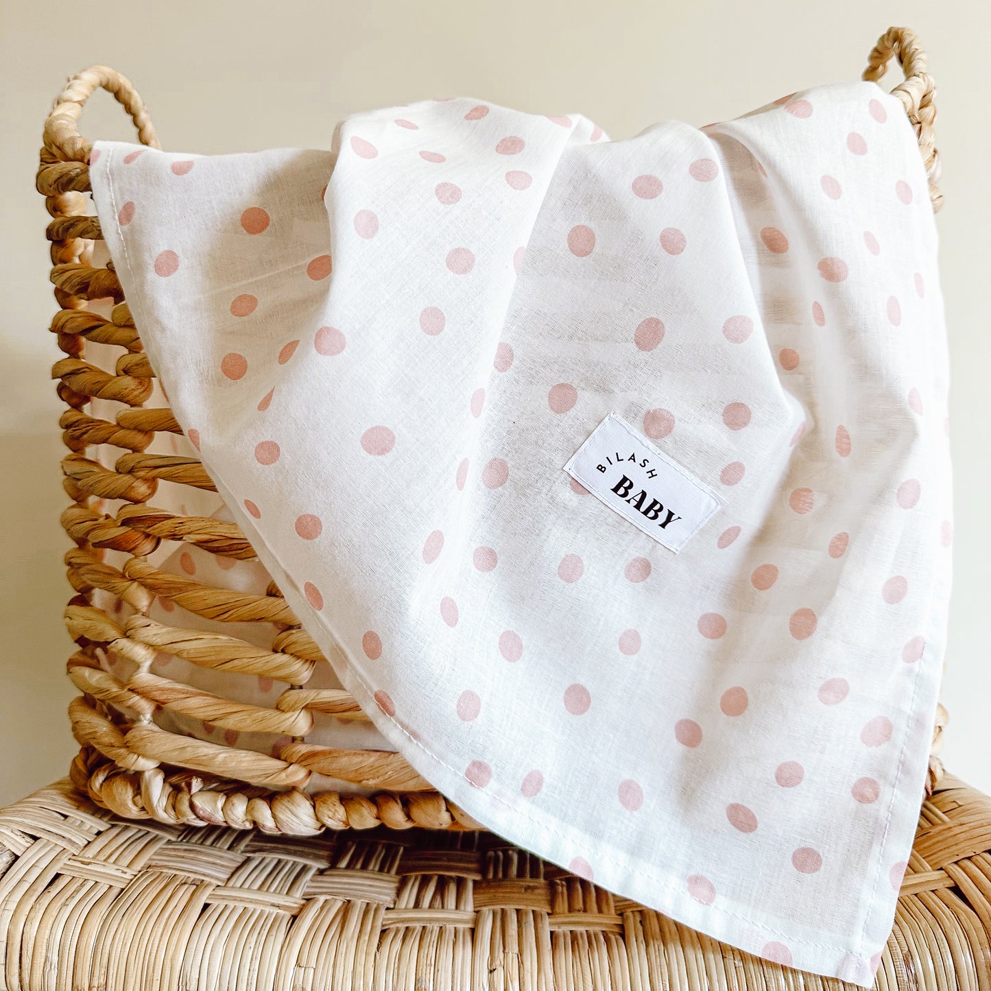 Blushed Rose Polka Dot Baby Wrap | Handmade Baby Wraps