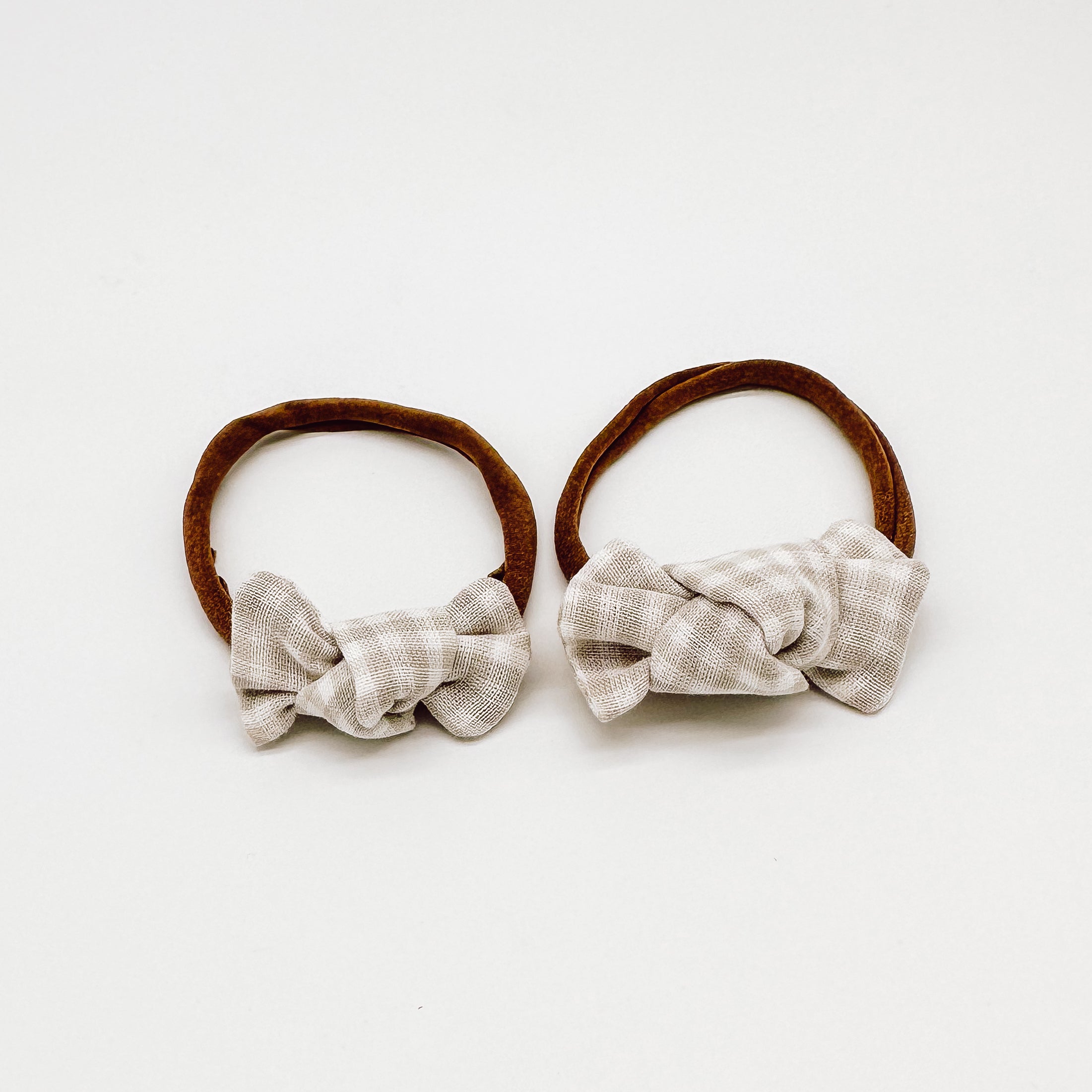 Grace Small Gingham Knot Bow | Handmade Bows