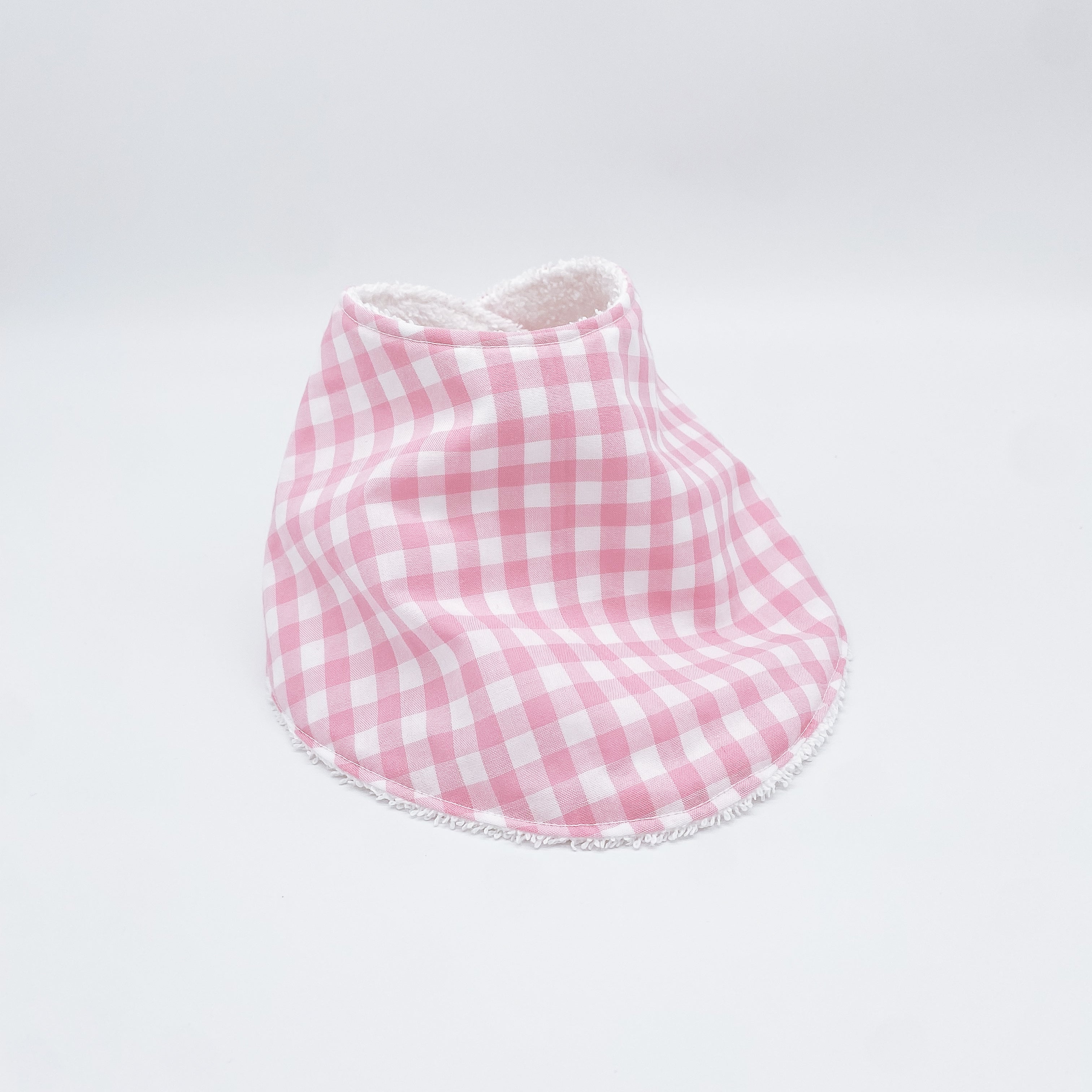 Pink Bubblegum Gingham Bib | Handmade Bib