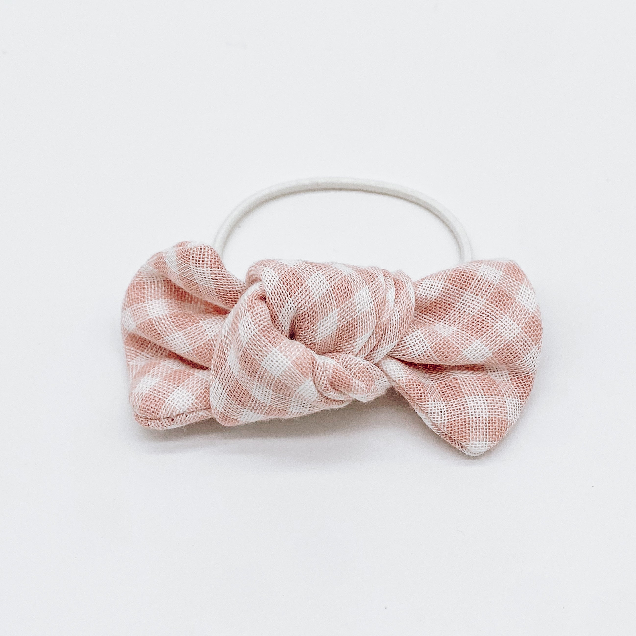 Grace Small Gingham Knot Bow | Handmade Bows