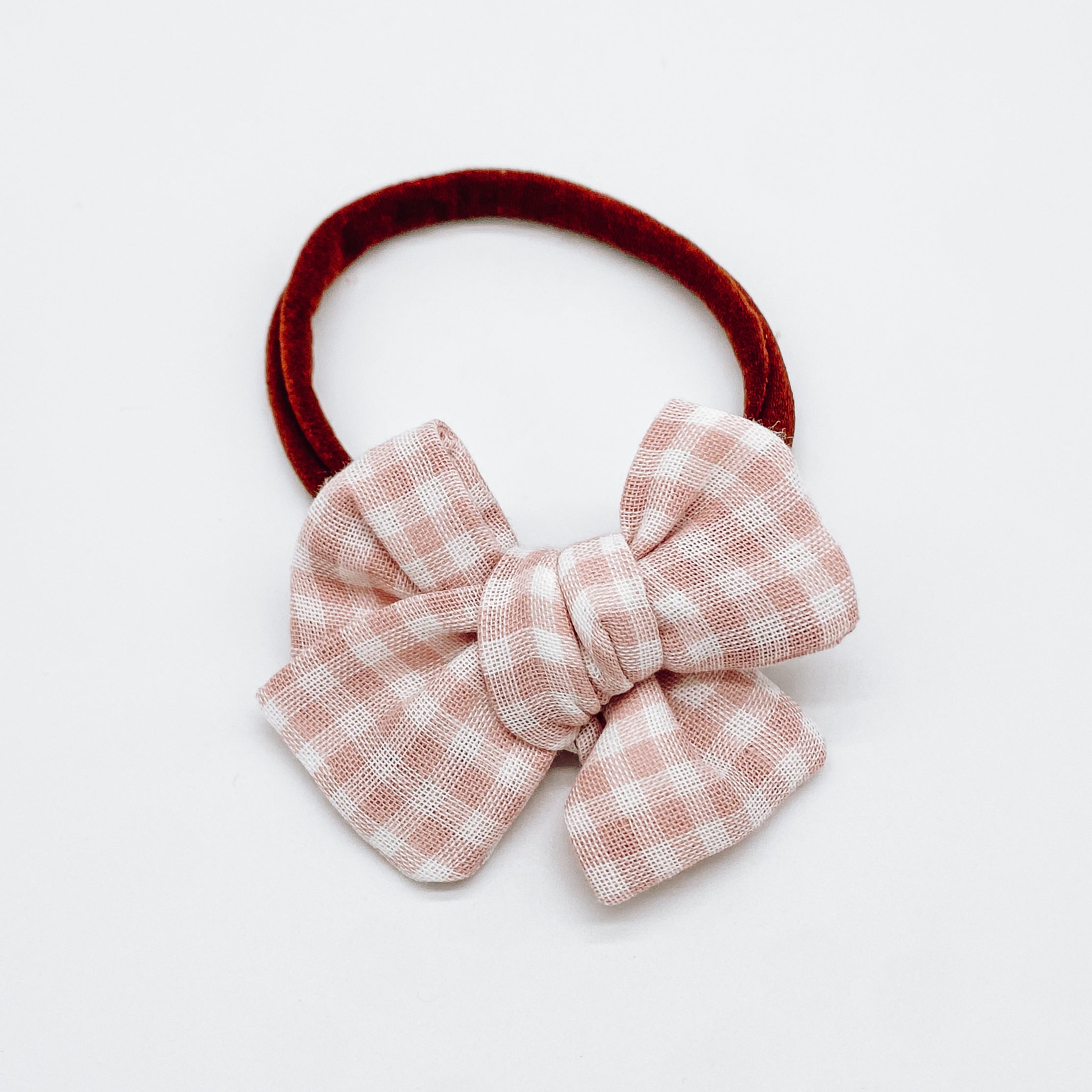 Grace Small Gingham Hair Bows | Handmade Bows