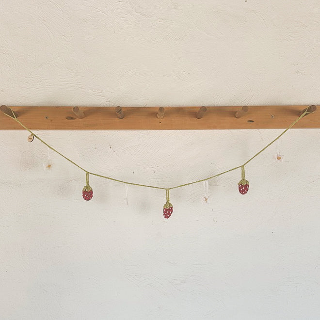 Strawberry Daisy Crochet Garland | Strawberry Fields