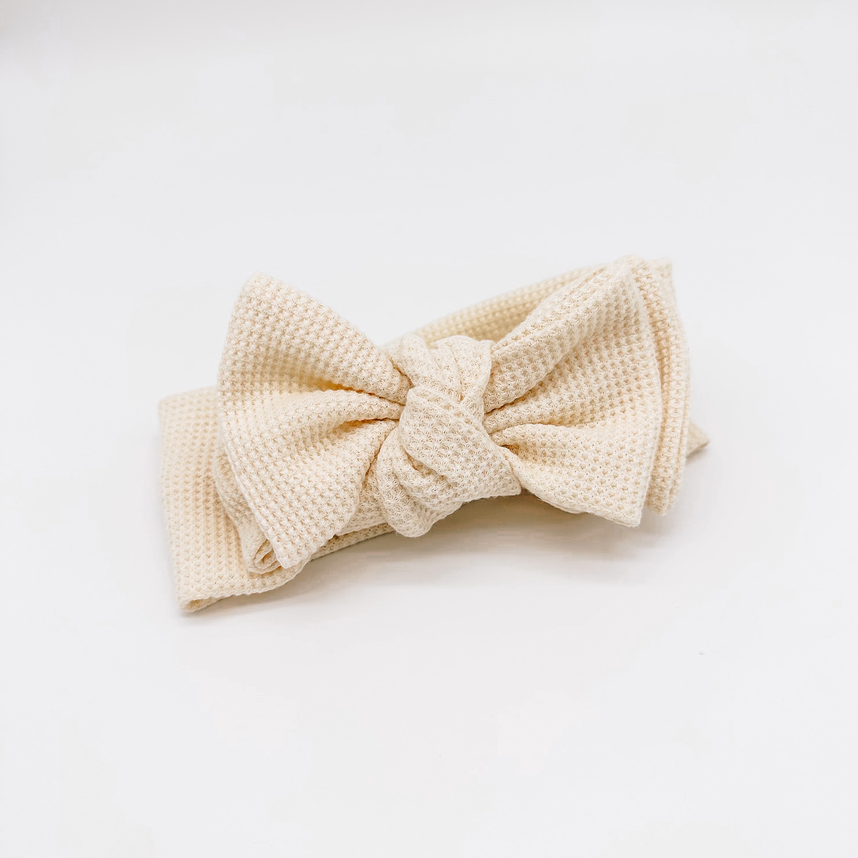 Adaline Oversized Bow Headband Cream | Handmade Bows