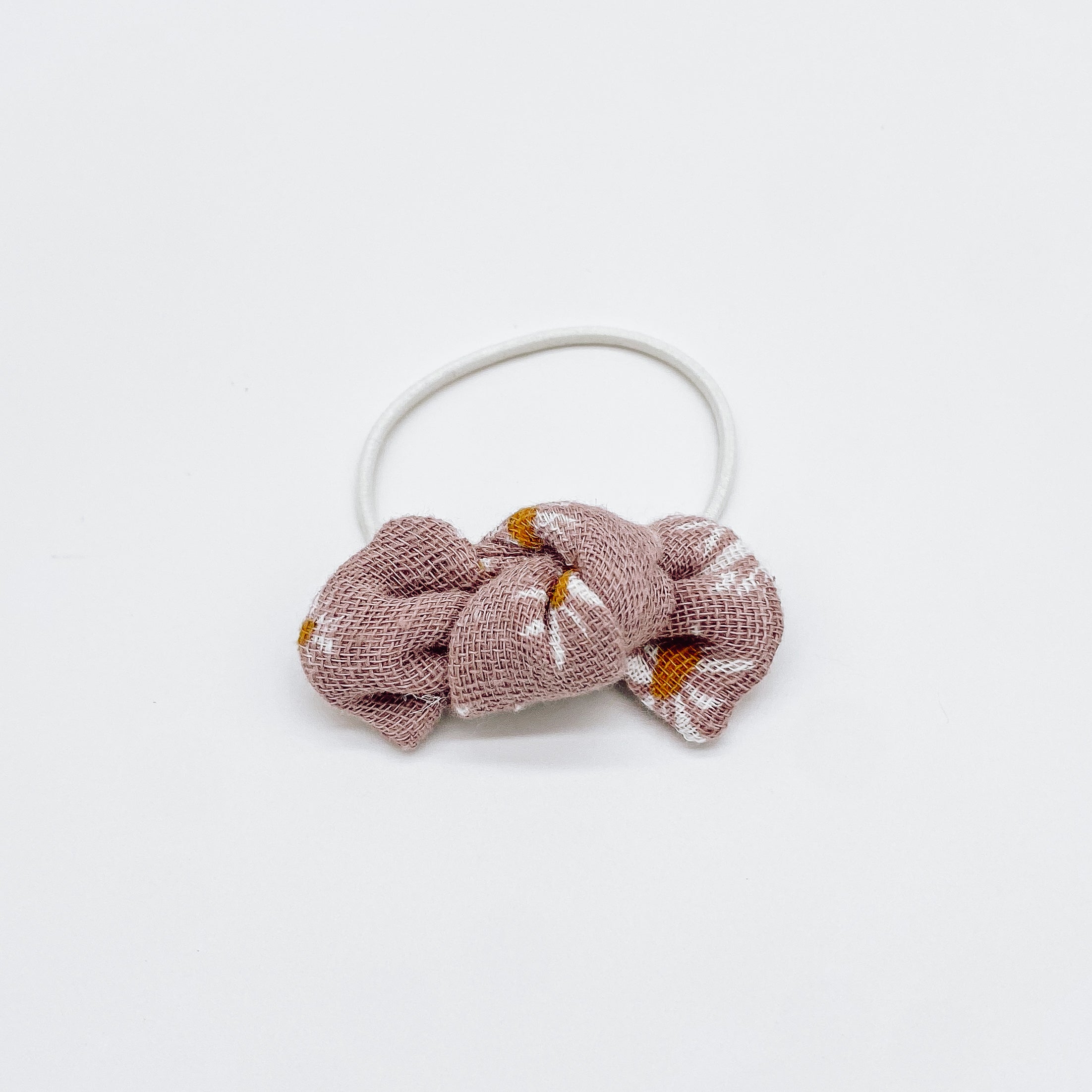 Plum Daisy Knot Bow | Handmade Bows